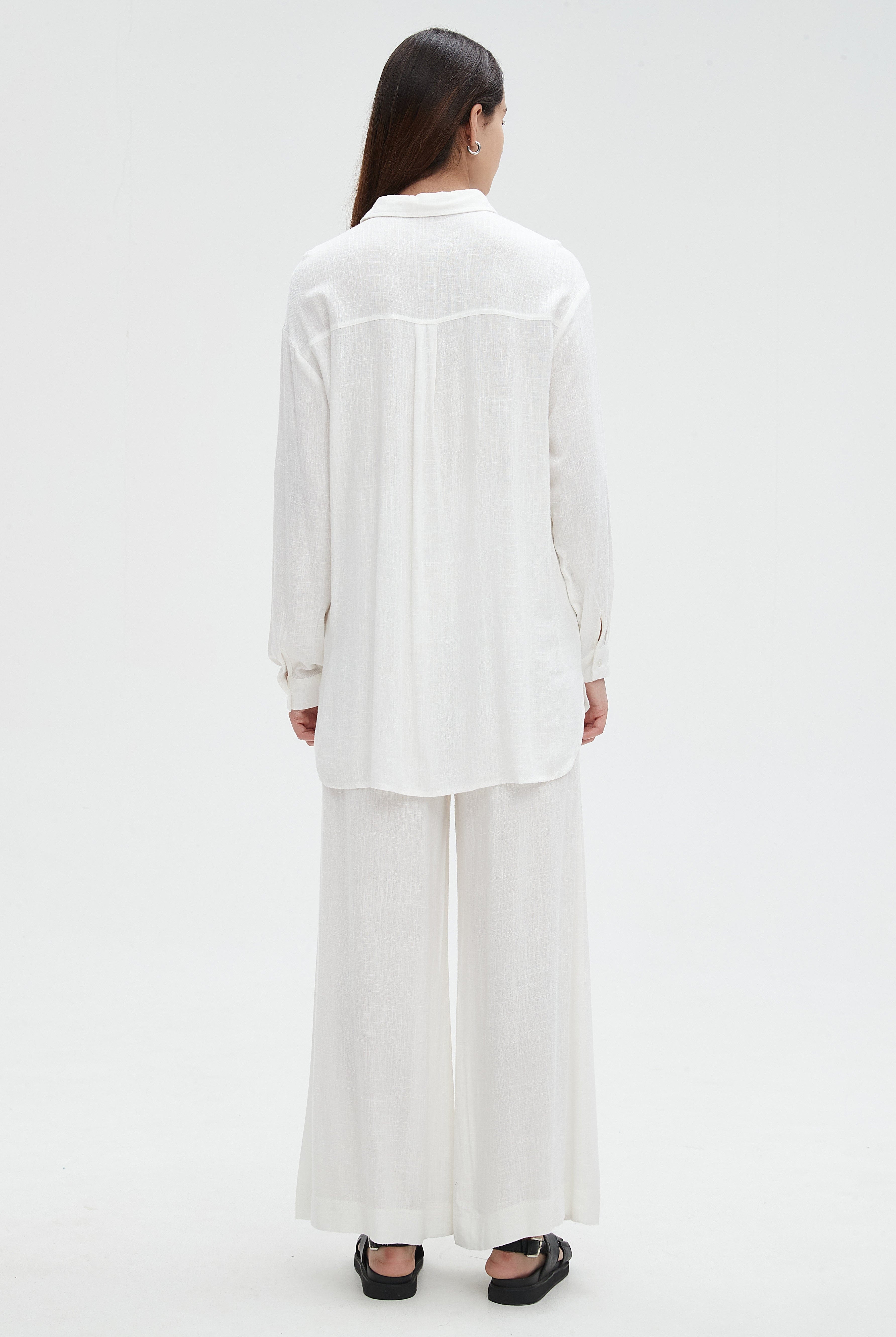 نتشي بنطلون نسائي طويل برباط على الخصر