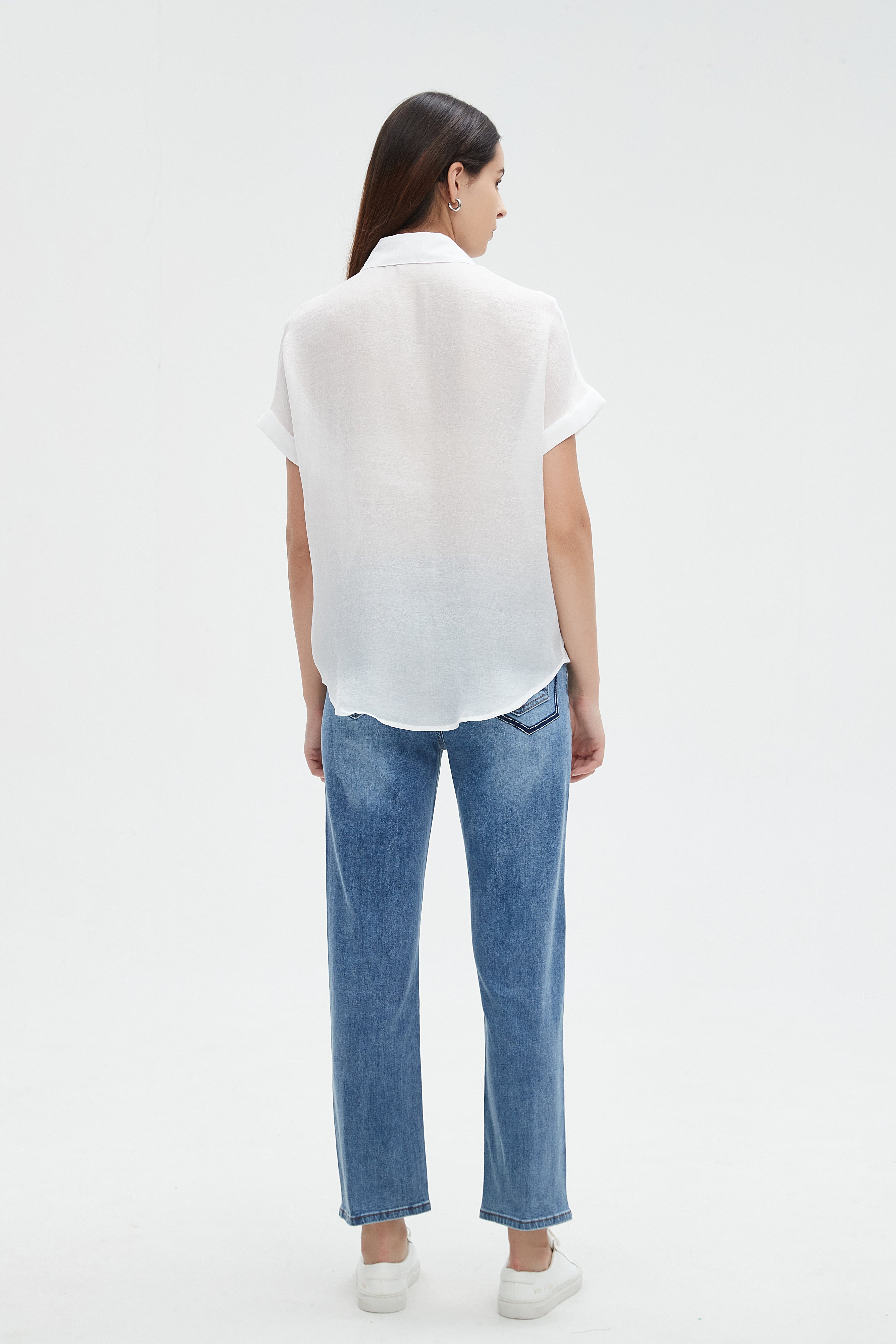 نتشي بنطلون جينز واسع نسائي