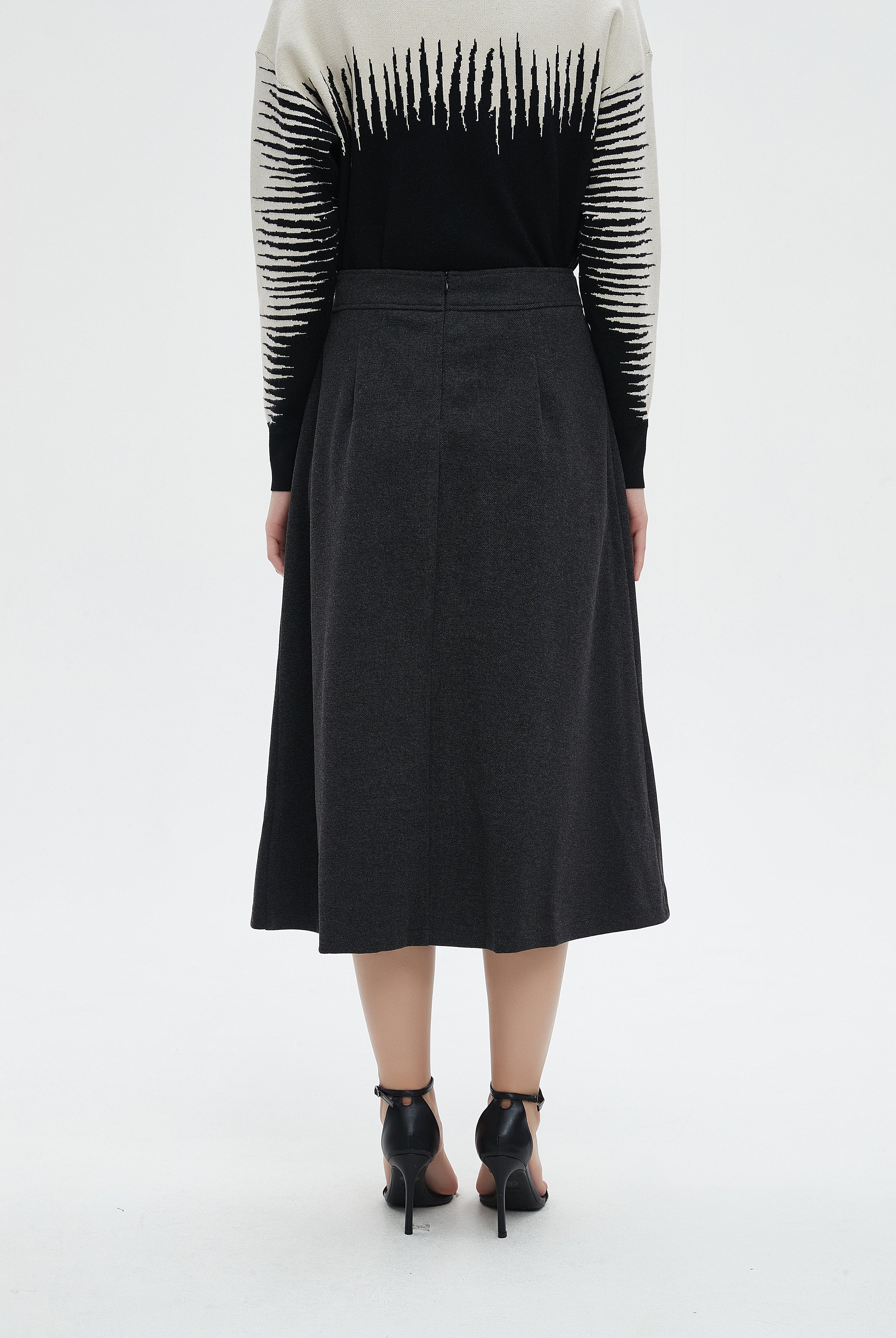 ميكا تنورة ميدي سادة نسائية بقصة كشكش