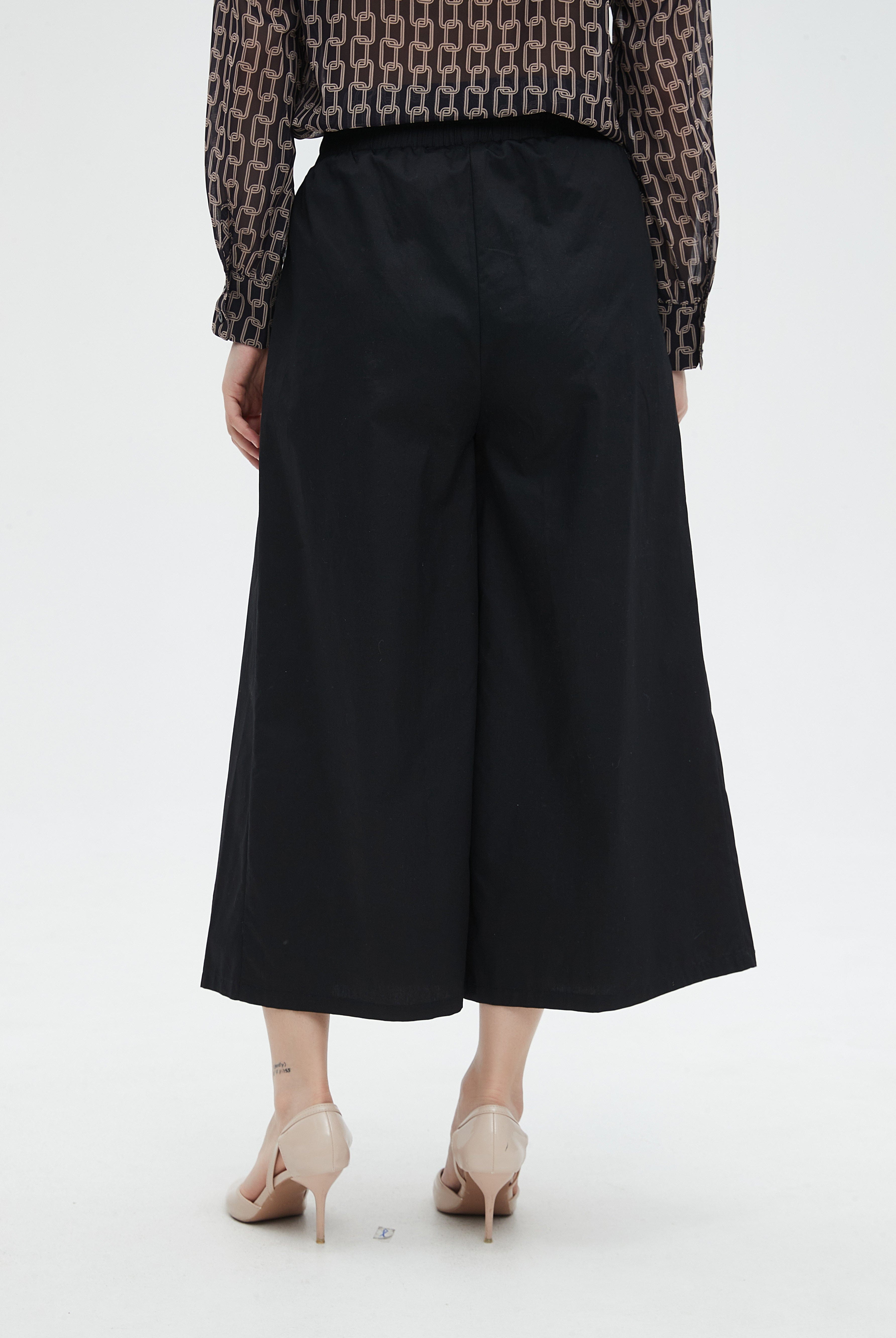 نتشي بنطلون نسائي برباط عالخصر 3/4