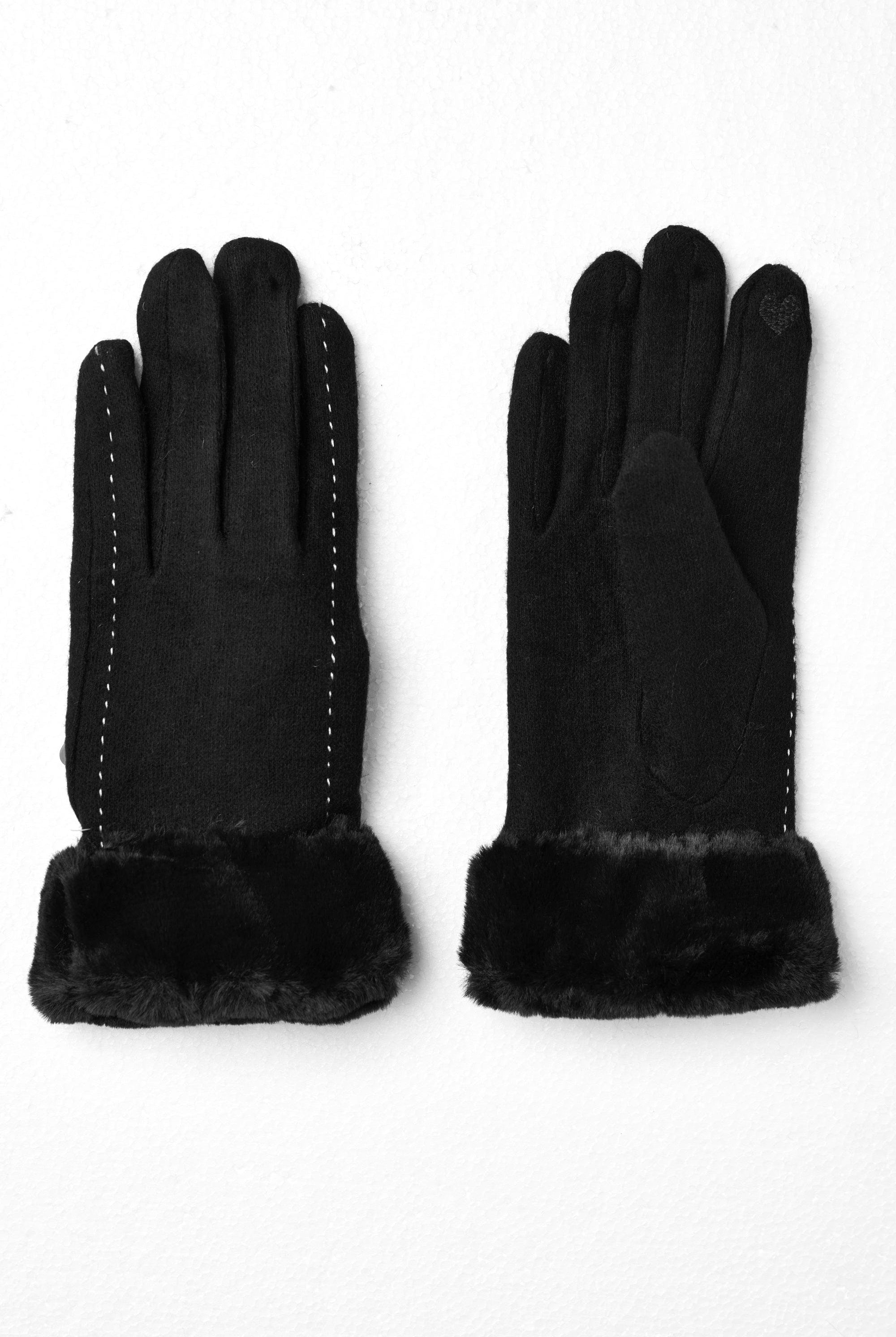 ميكا قفازات منسوجة بفرو