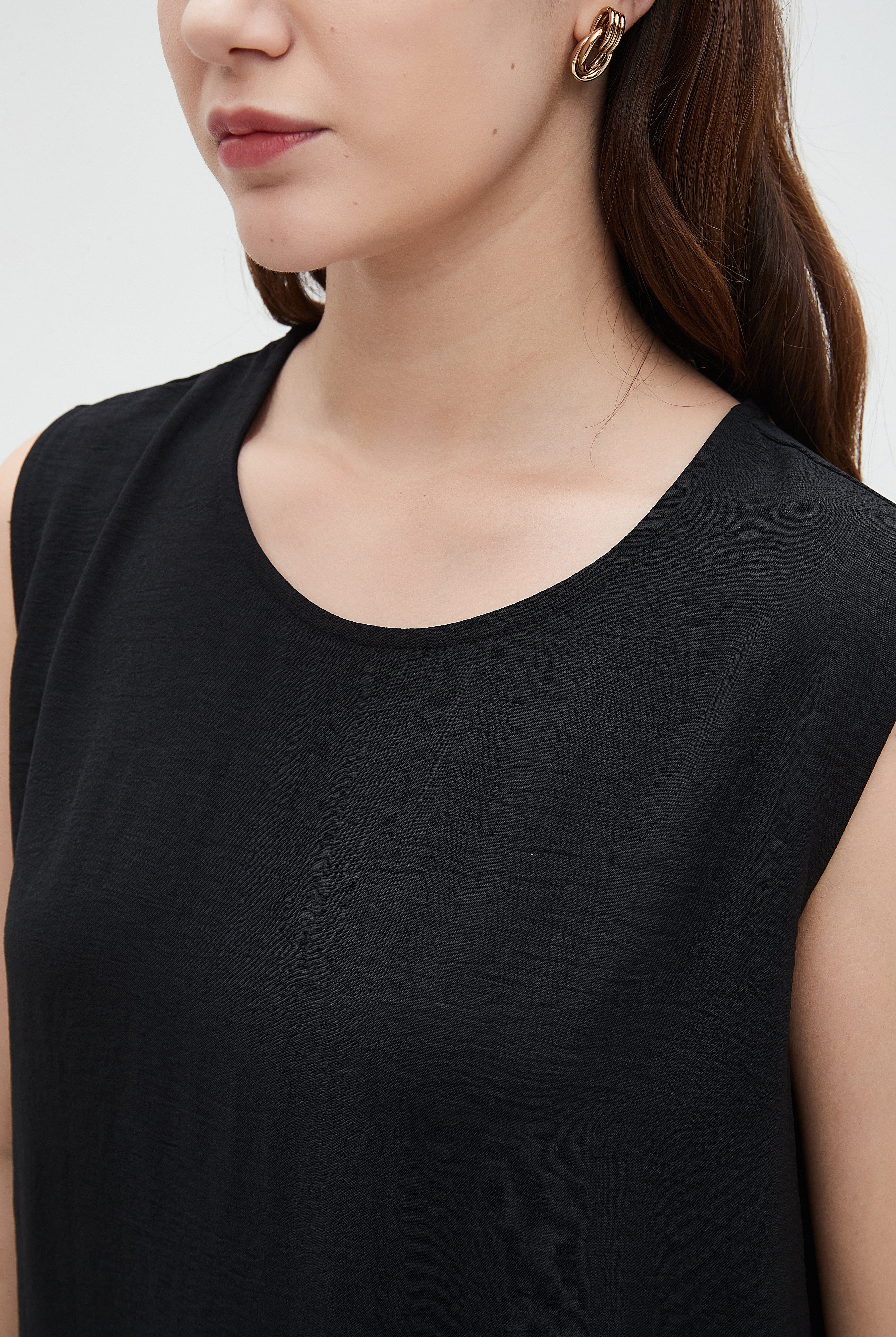 نتشي فستان ميدي نسائي طويل كات ساده واسع