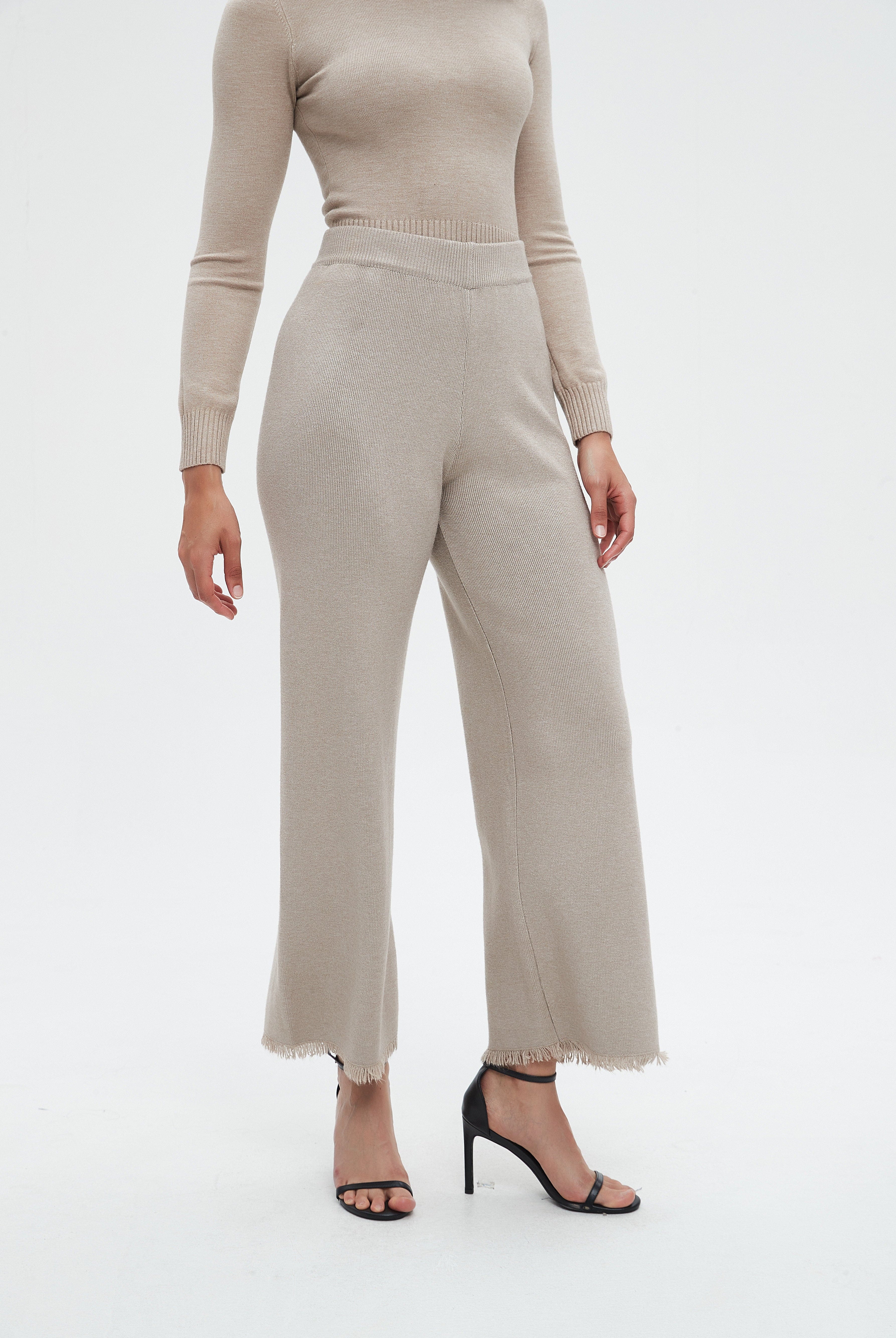 نتشي بنطلون نسائي واسع طويل