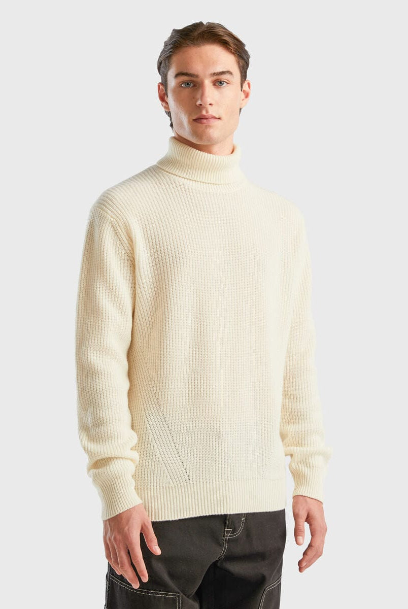 يونايتد كولورز اوف بينيتون بلوفر سادة مضلع كم طويل رجالي