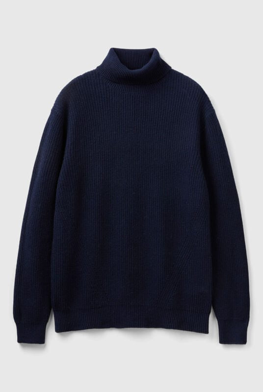 يونايتد كولورز اوف بينيتون بلوفر سادة مضلع كم طويل رجالي