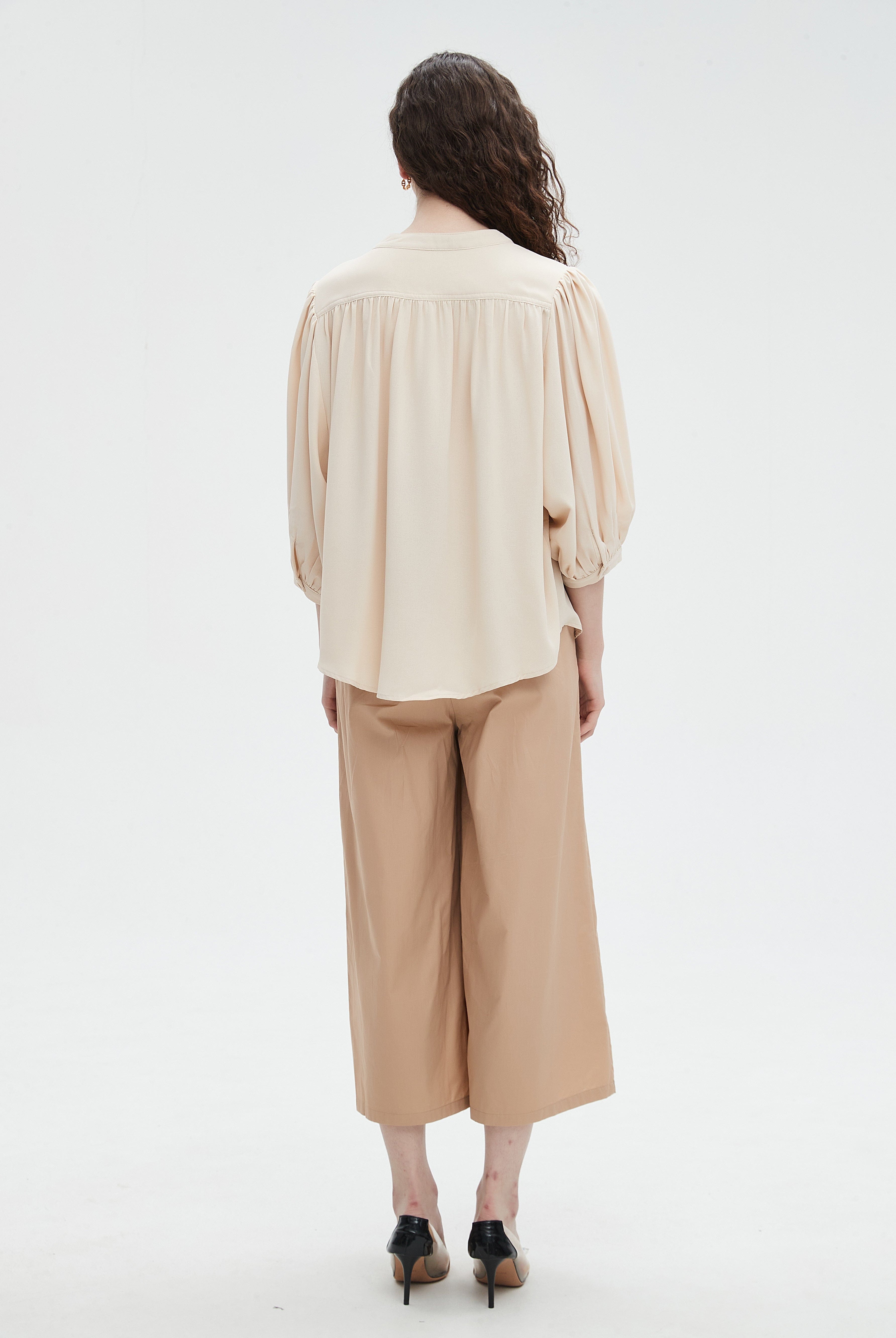 نتشي بنطلون نسائي برباط عالخصر 3/4