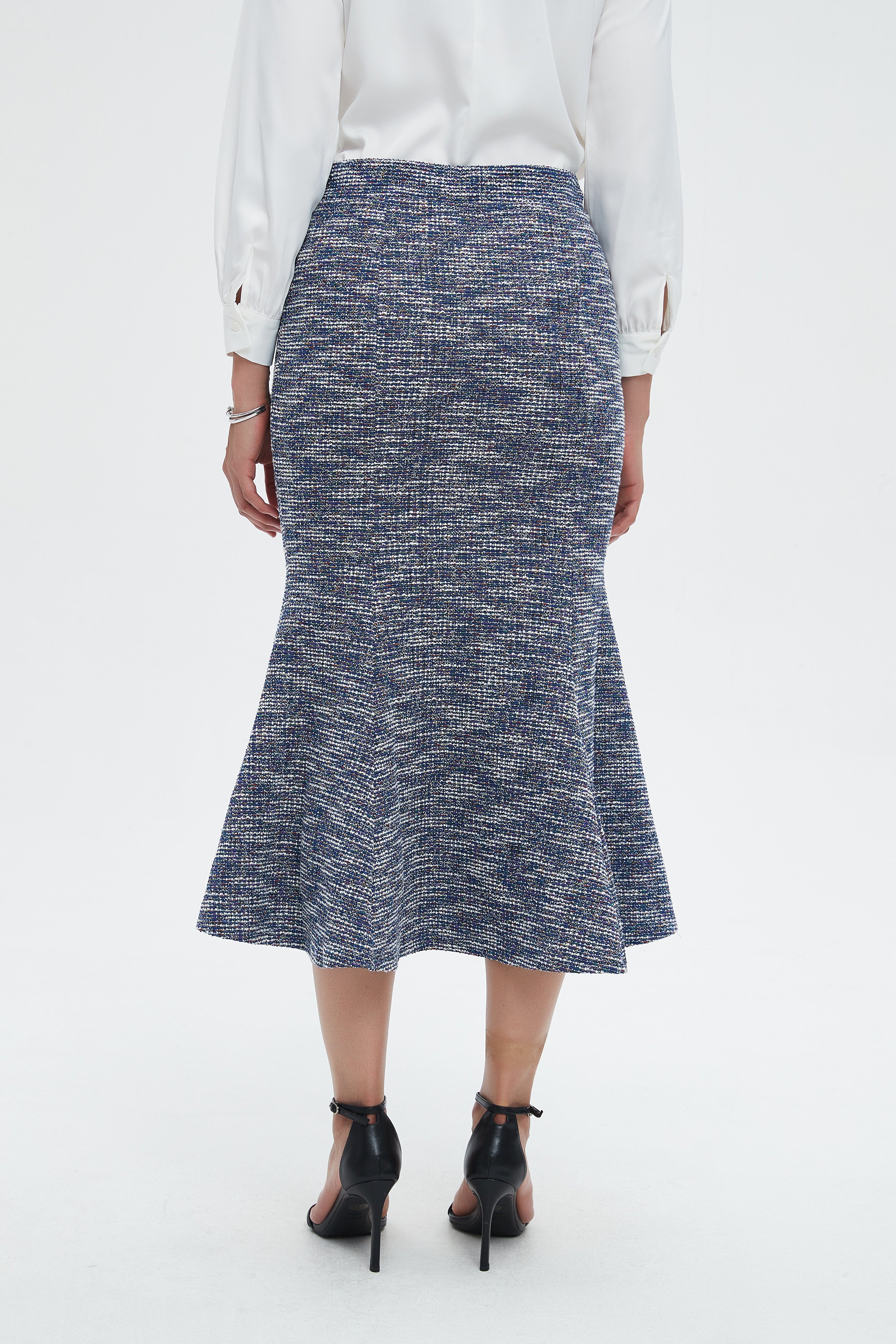 نتشي كارديجان نسائي طويل 3/4 كم منقط بجيوب على الخصر