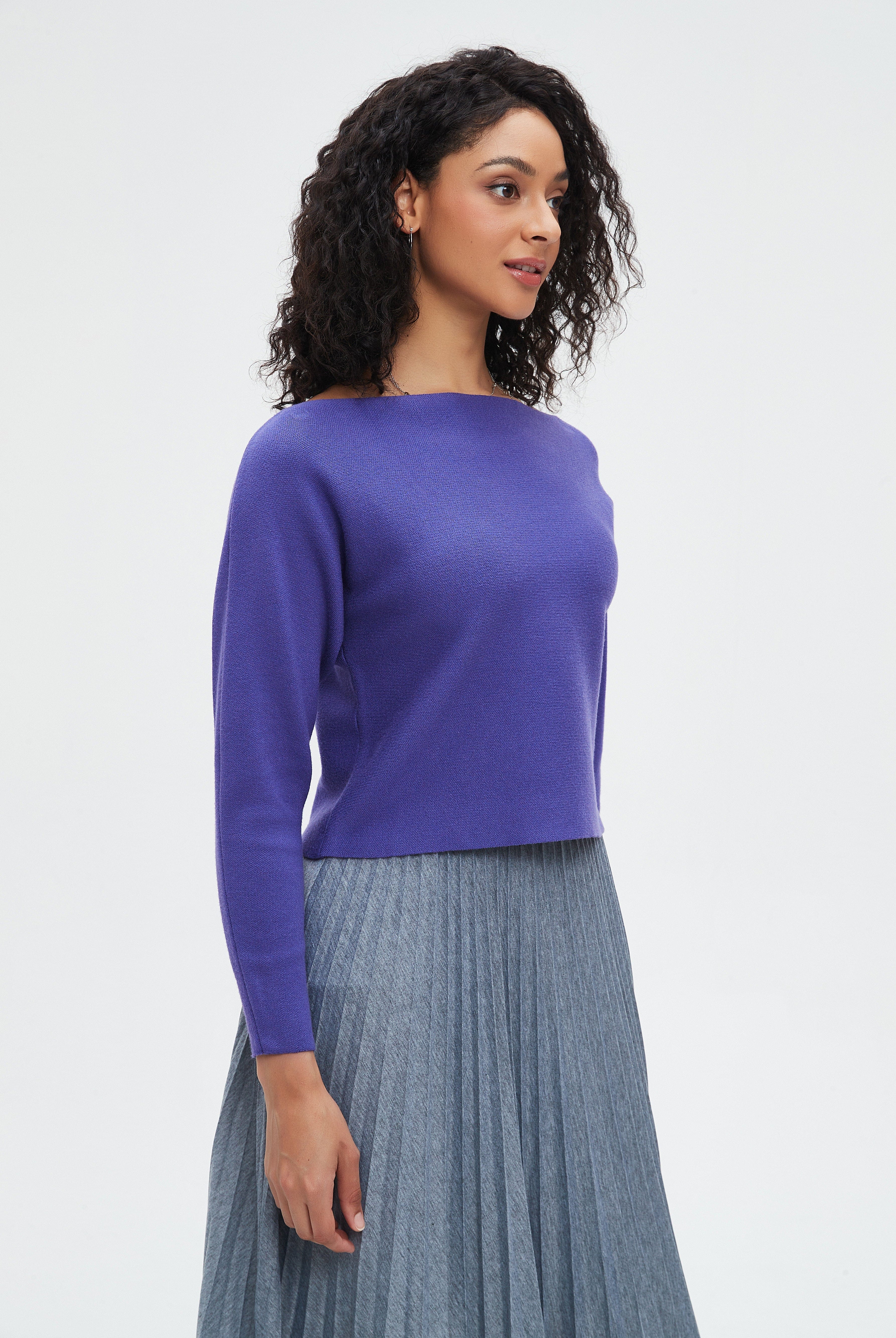 نتشي بلوزة نسائية سادة بأكمام طويلة