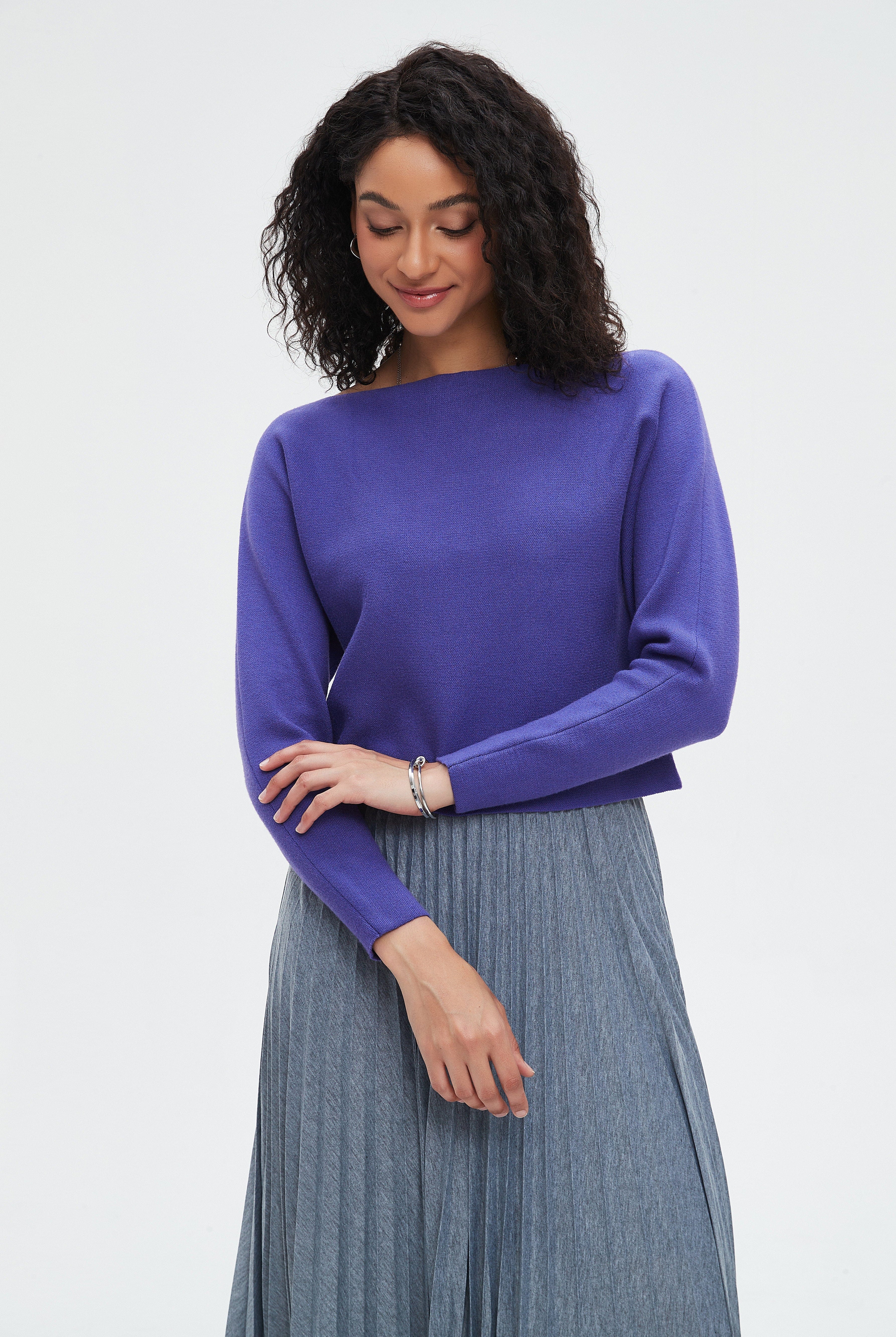 نتشي بلوزة نسائية سادة بأكمام طويلة