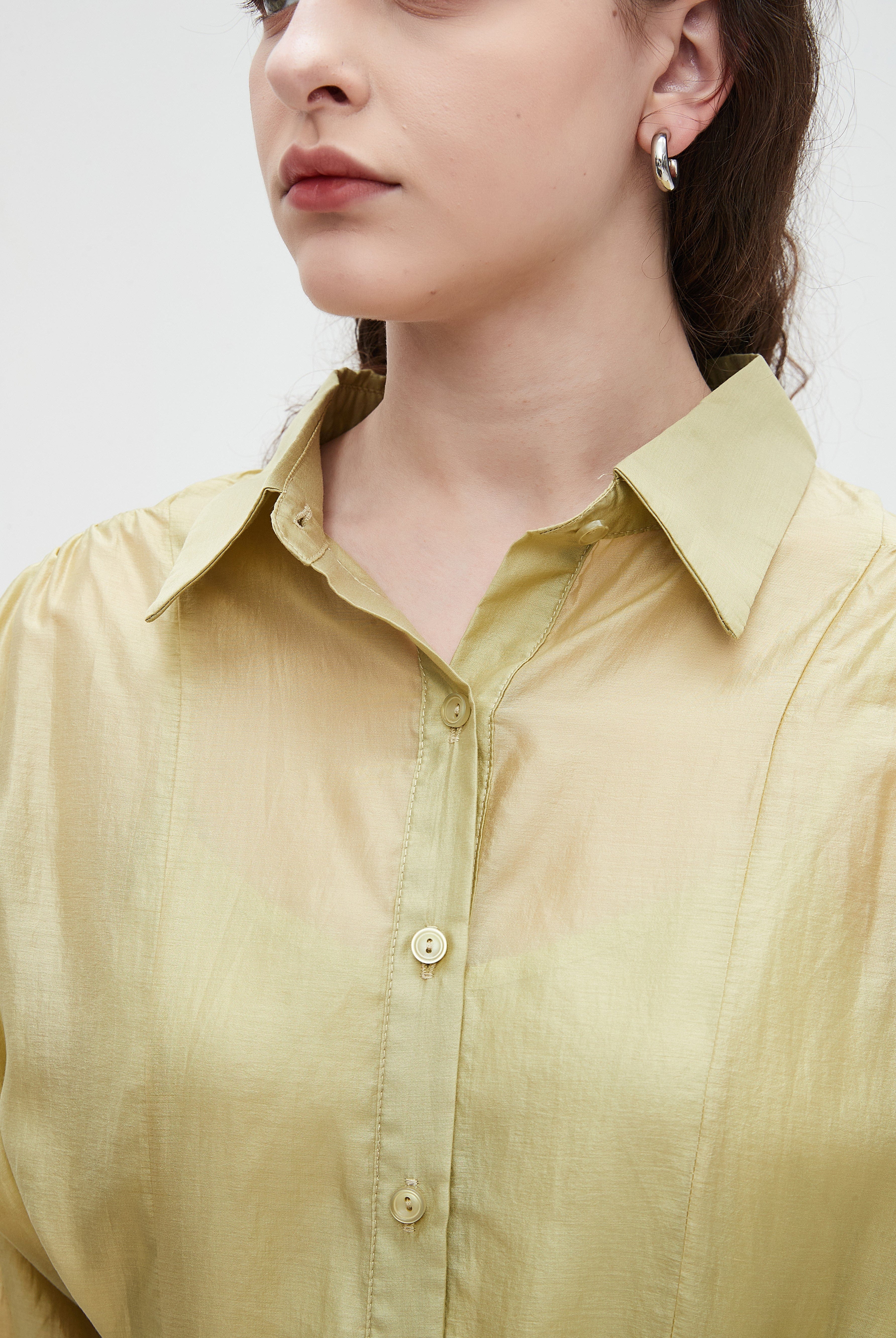 نتشي فستان ميدي برباط على الخصر ساده 3/4 كم