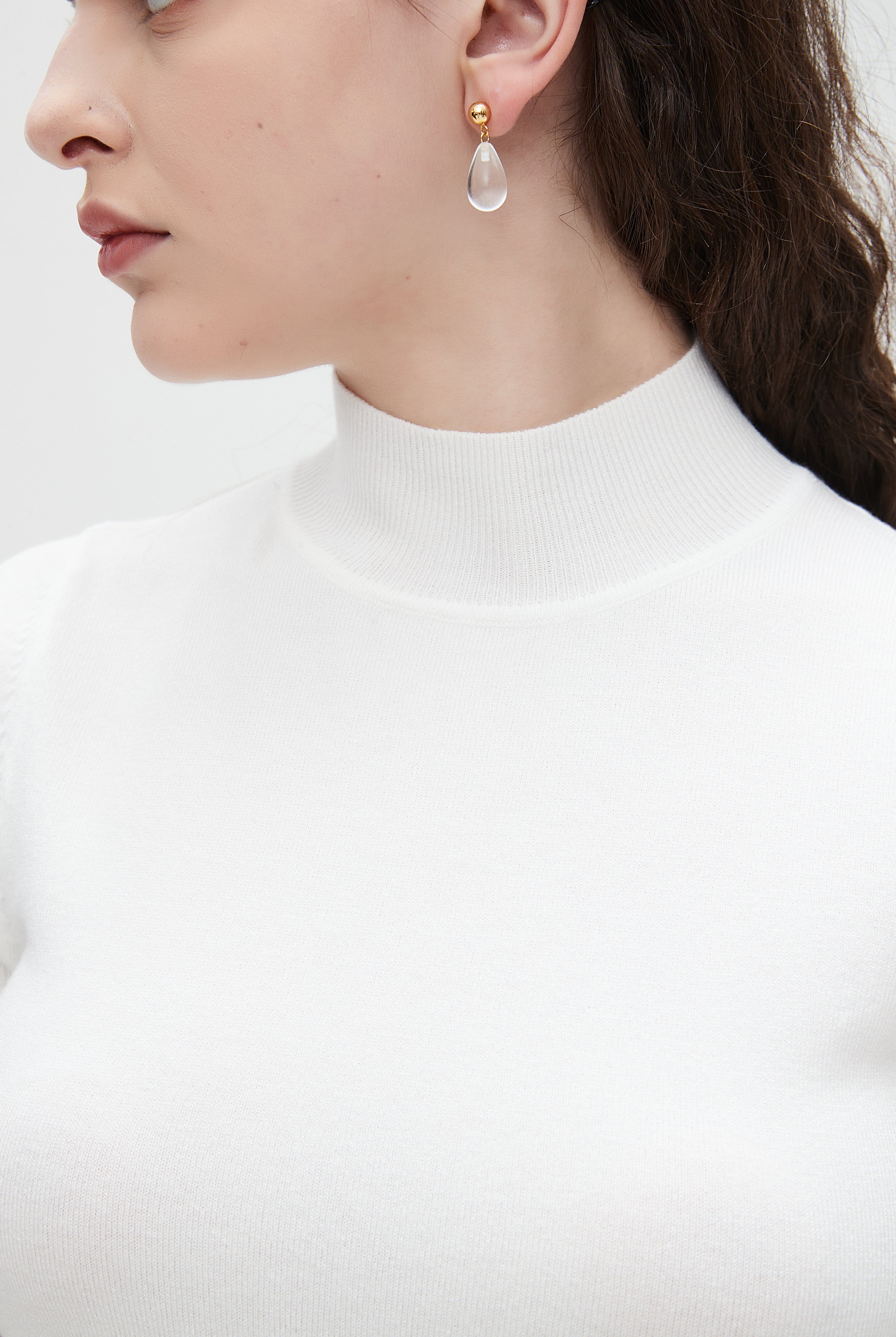 نتشي تيشيرت نسائي نص كم ساده برقبه