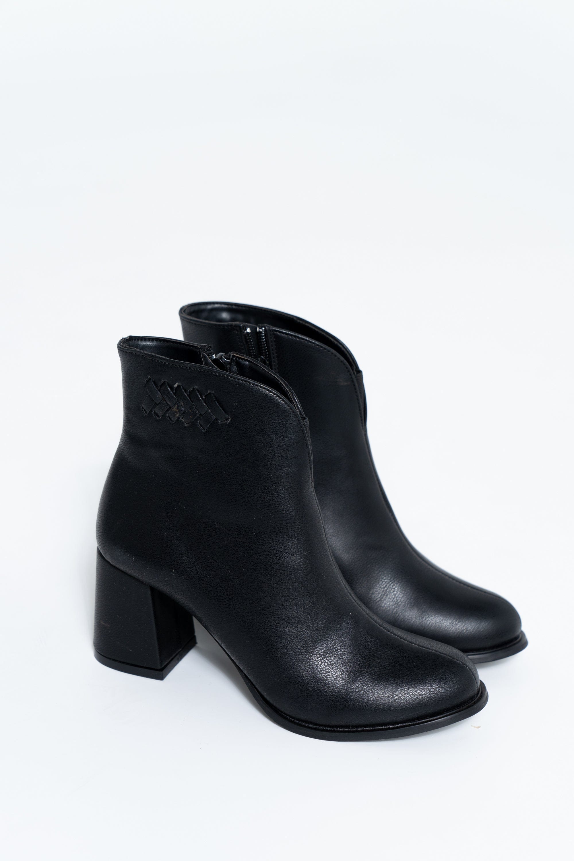 داليدرس بوت سادة بسحاب من الجانب كعب مرتفع أسود