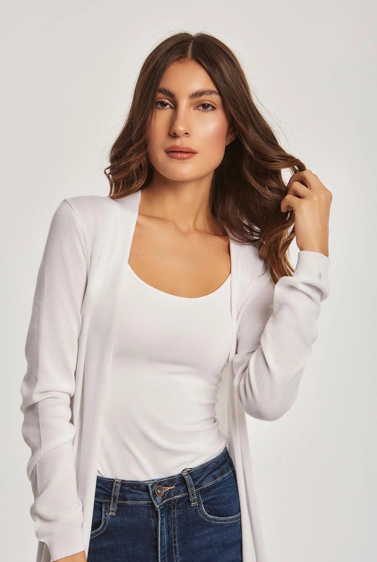 داليدرس كارديجان طويل سادة كم طويل