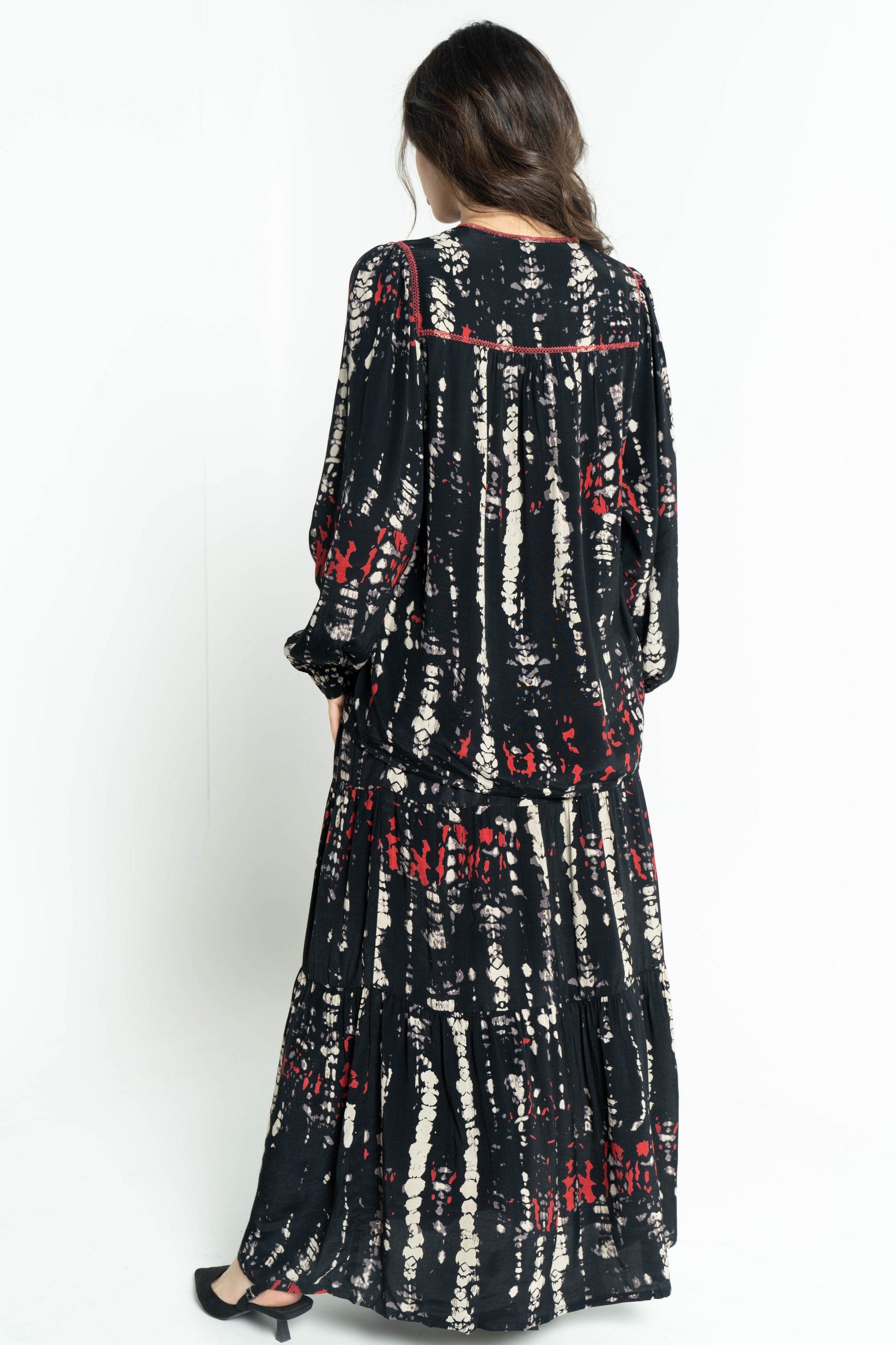 داليدرس تنورة طويلة نسائية مشبحة أزرق داكن