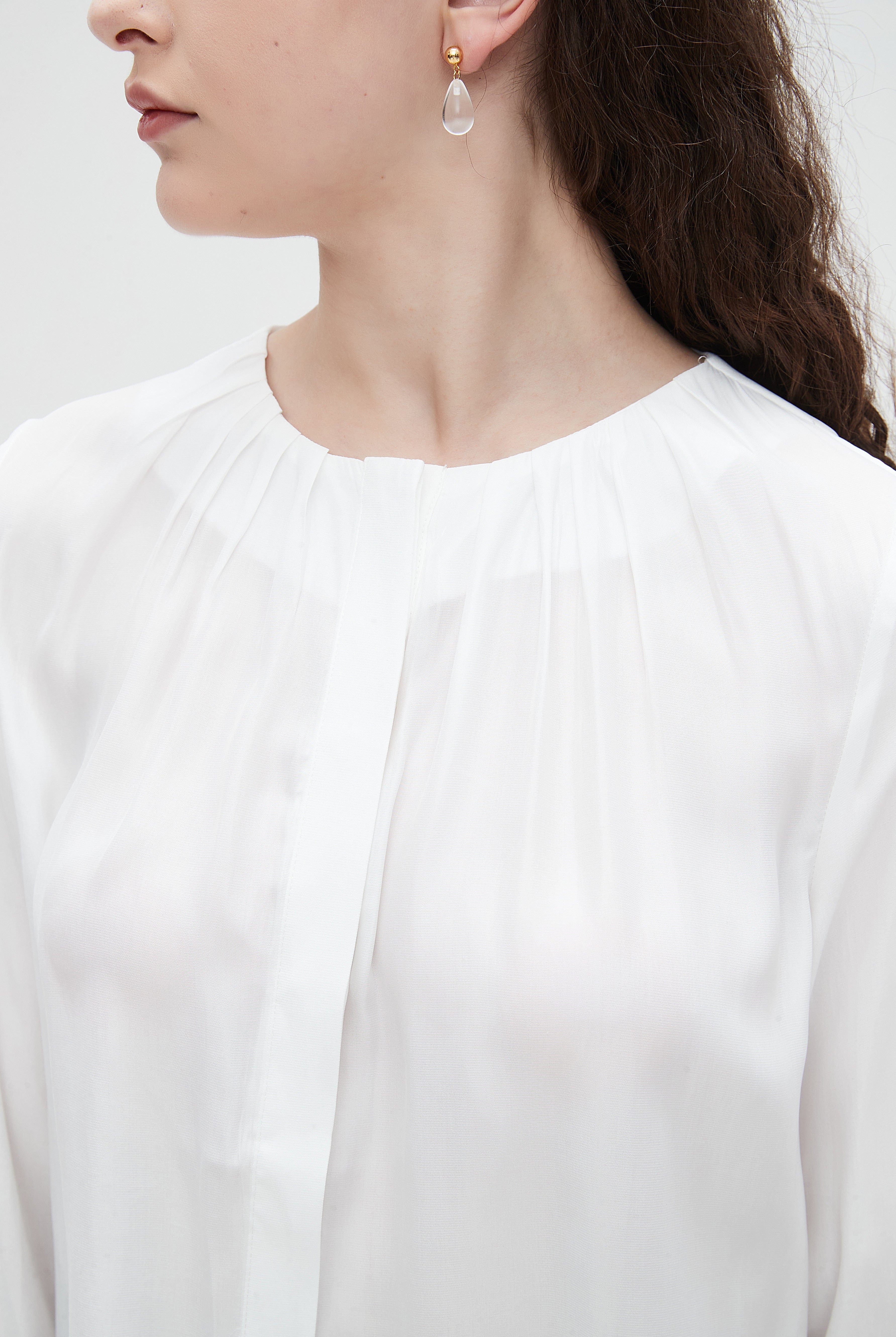 نتشي بلوزة ساده نسائي بكم طويل