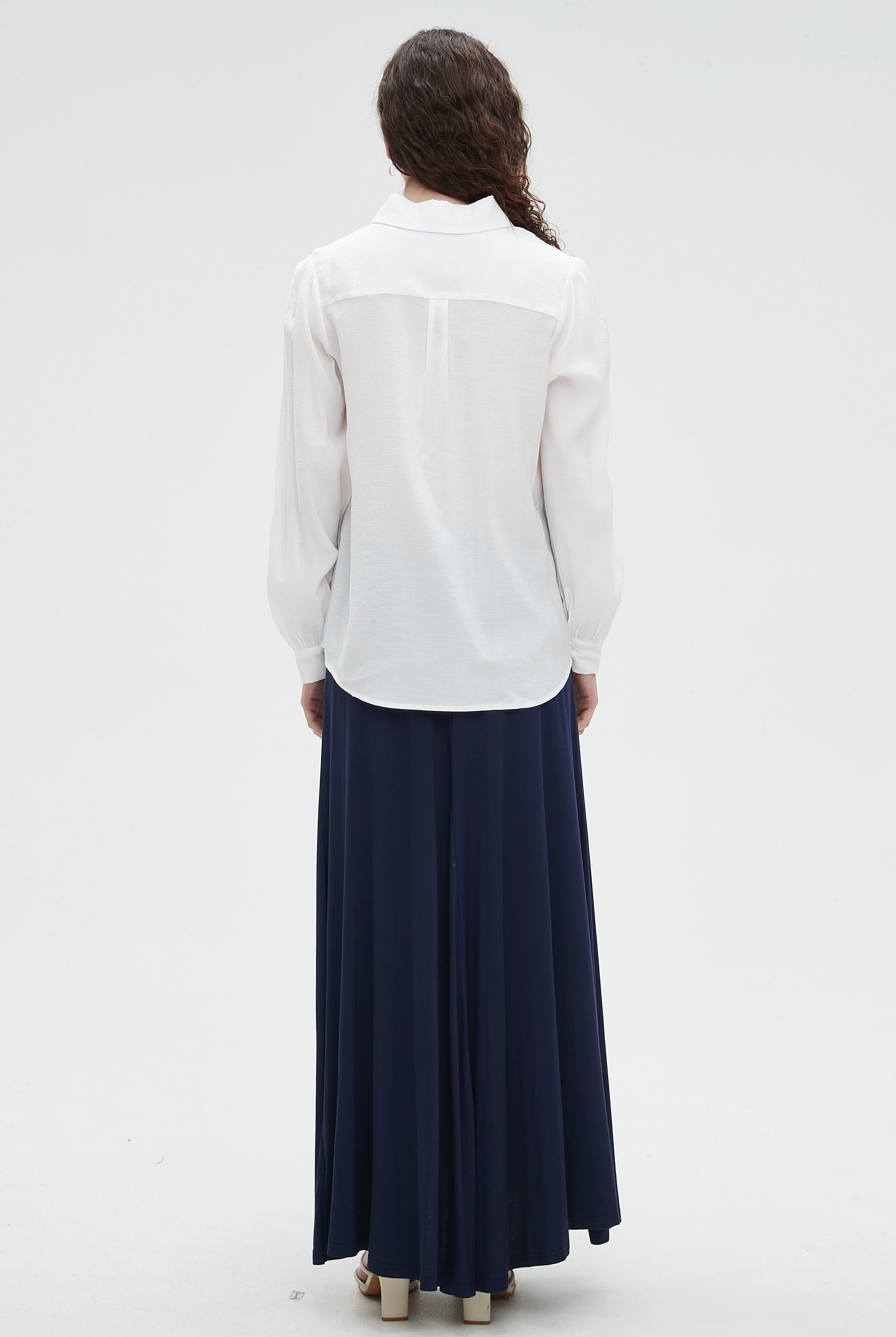 نتشي بلوزة نسائي بكم وطبعة ازهار