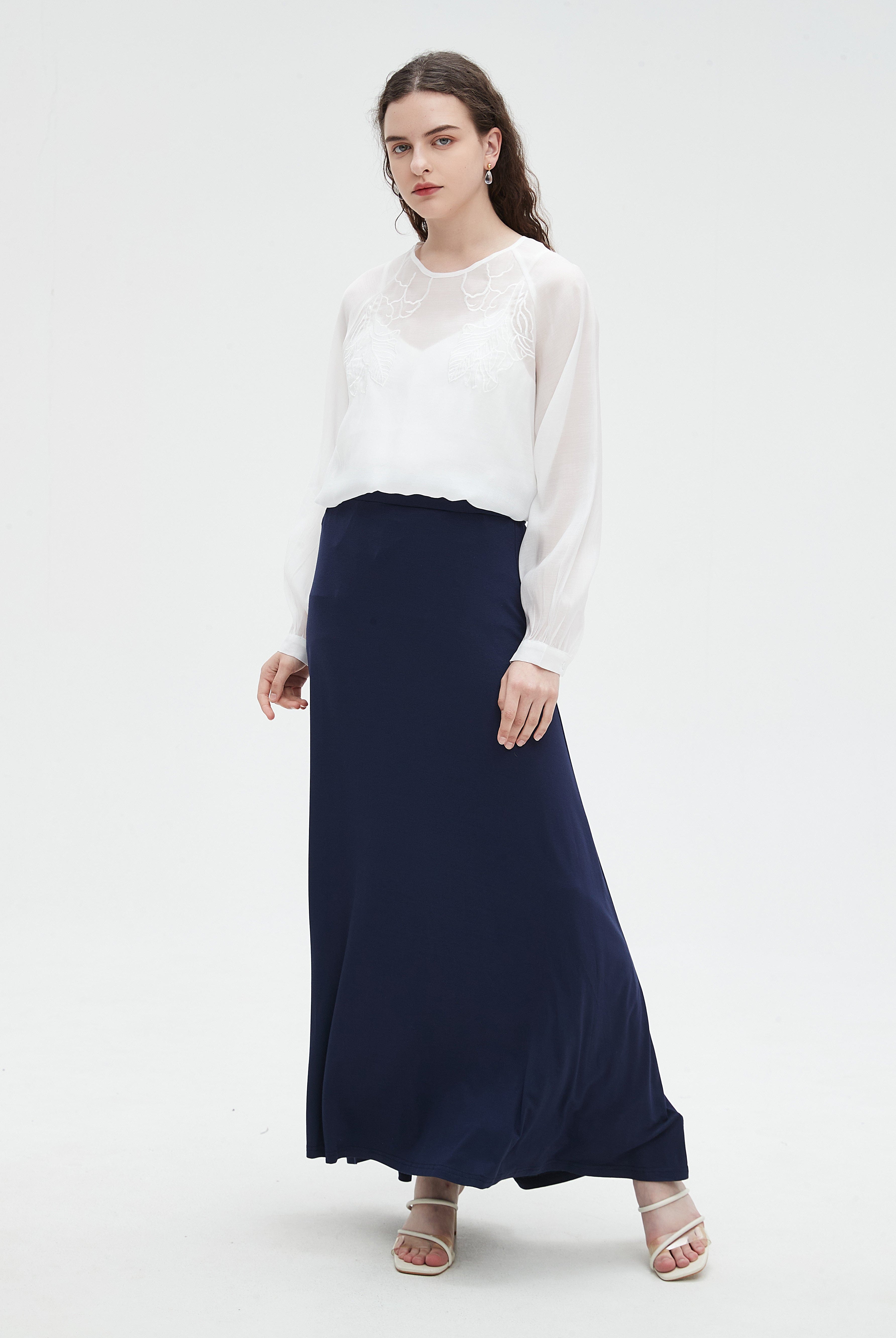 نتشي بلوزة نسائي شفافه بكم طويل