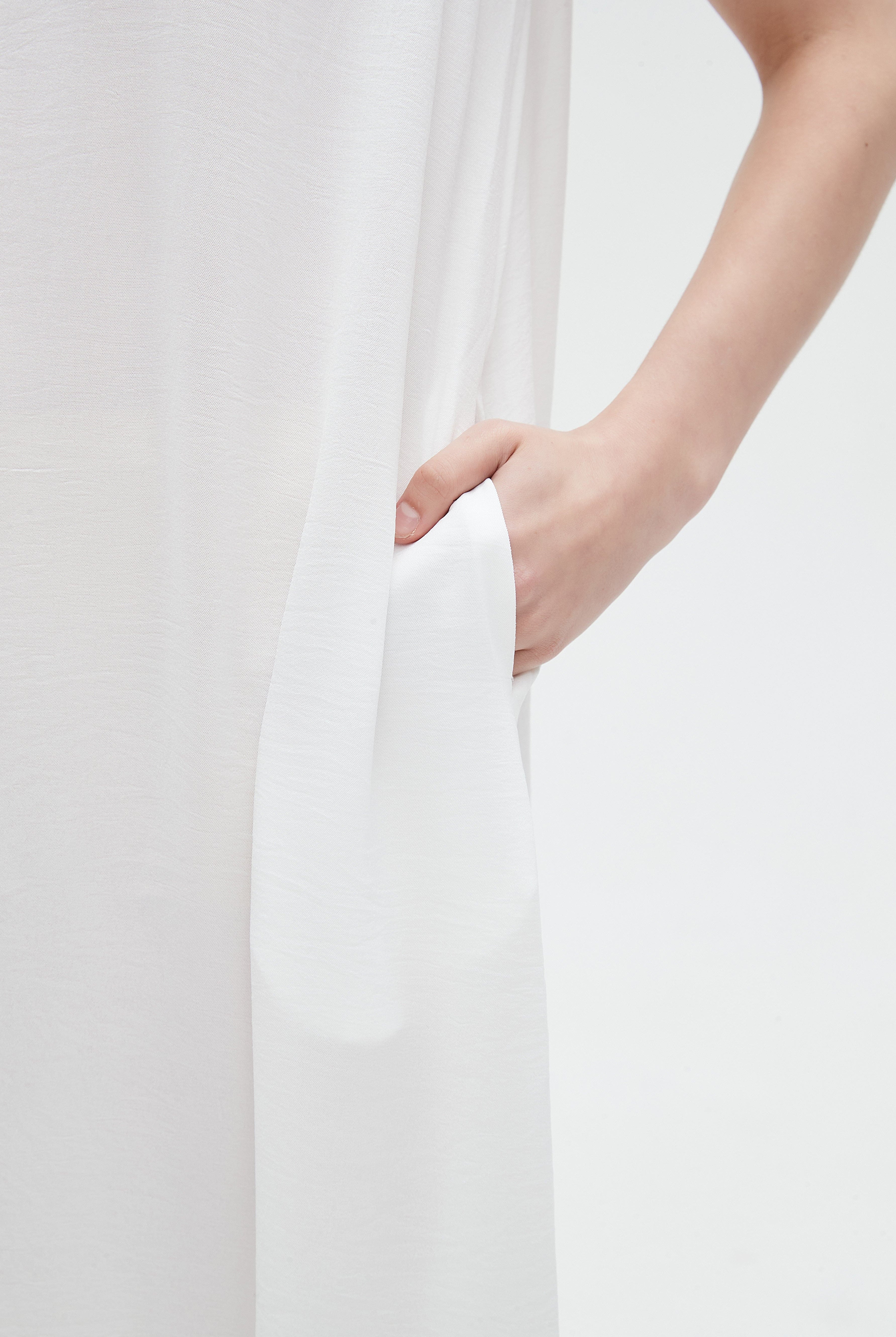 نتشي فستان ميدي نسائي طويل كات ساده واسع