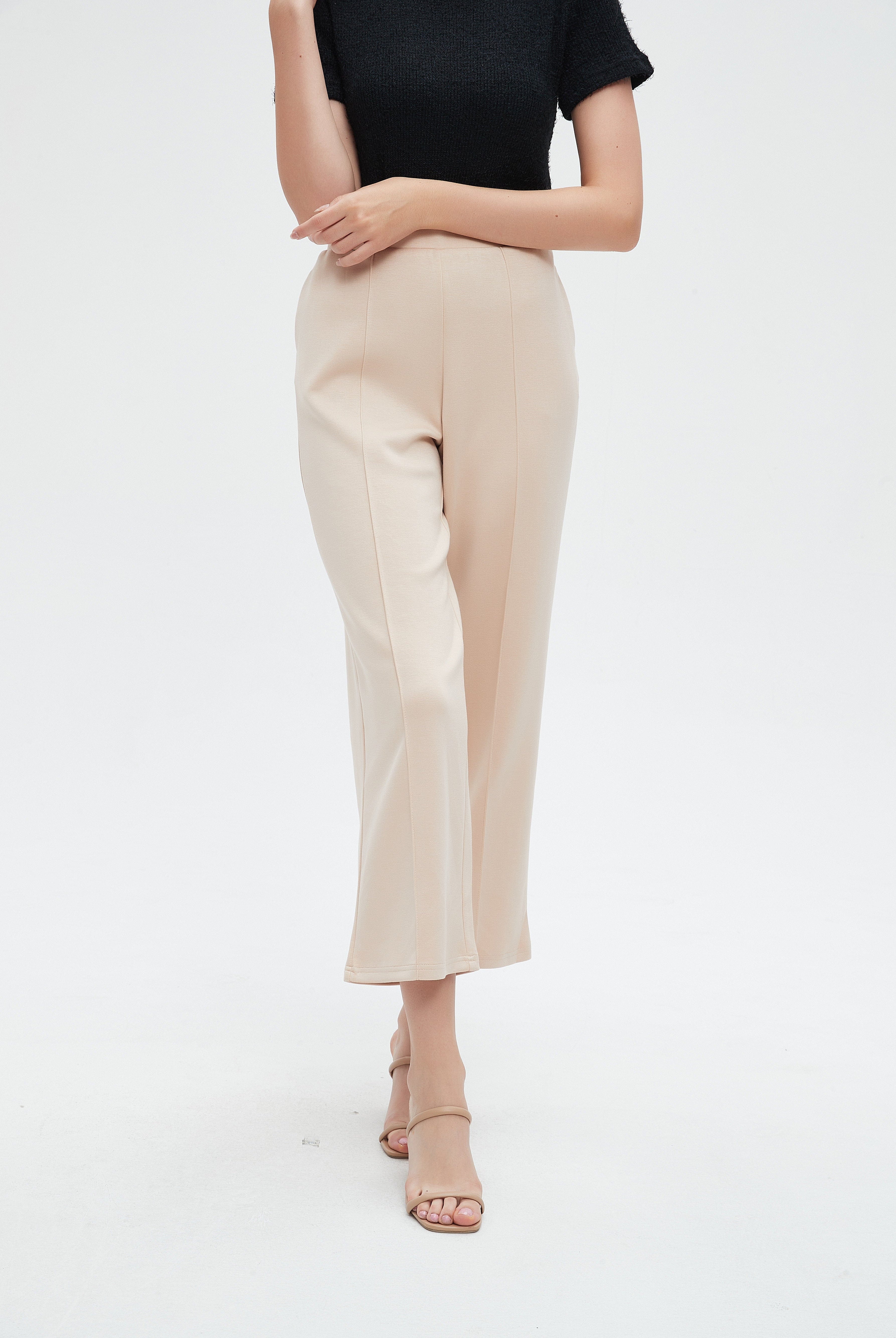 نتشي بنطلون طويل سادة بجيبوب