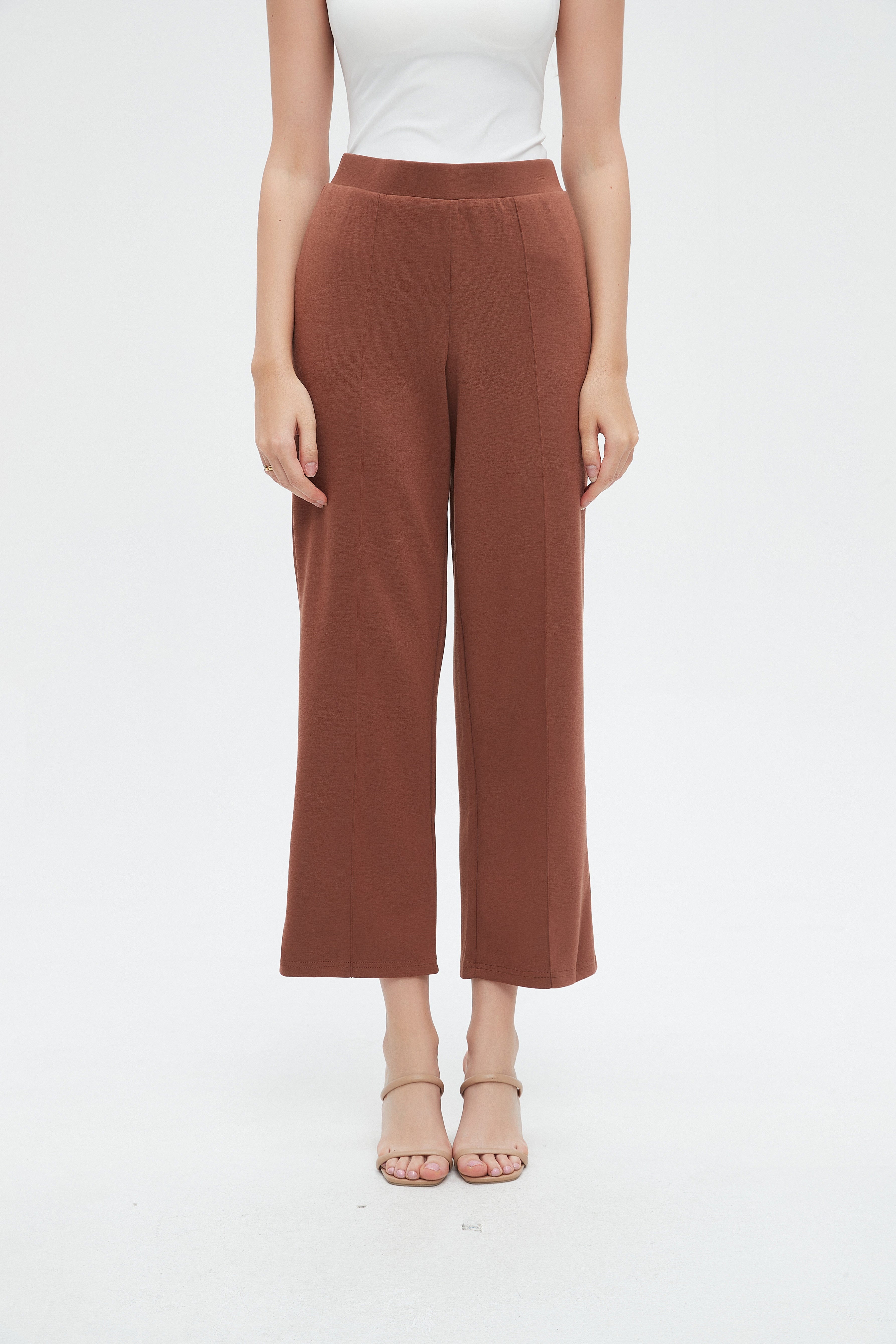 نتشي بنطلون طويل سادة بجيبوب