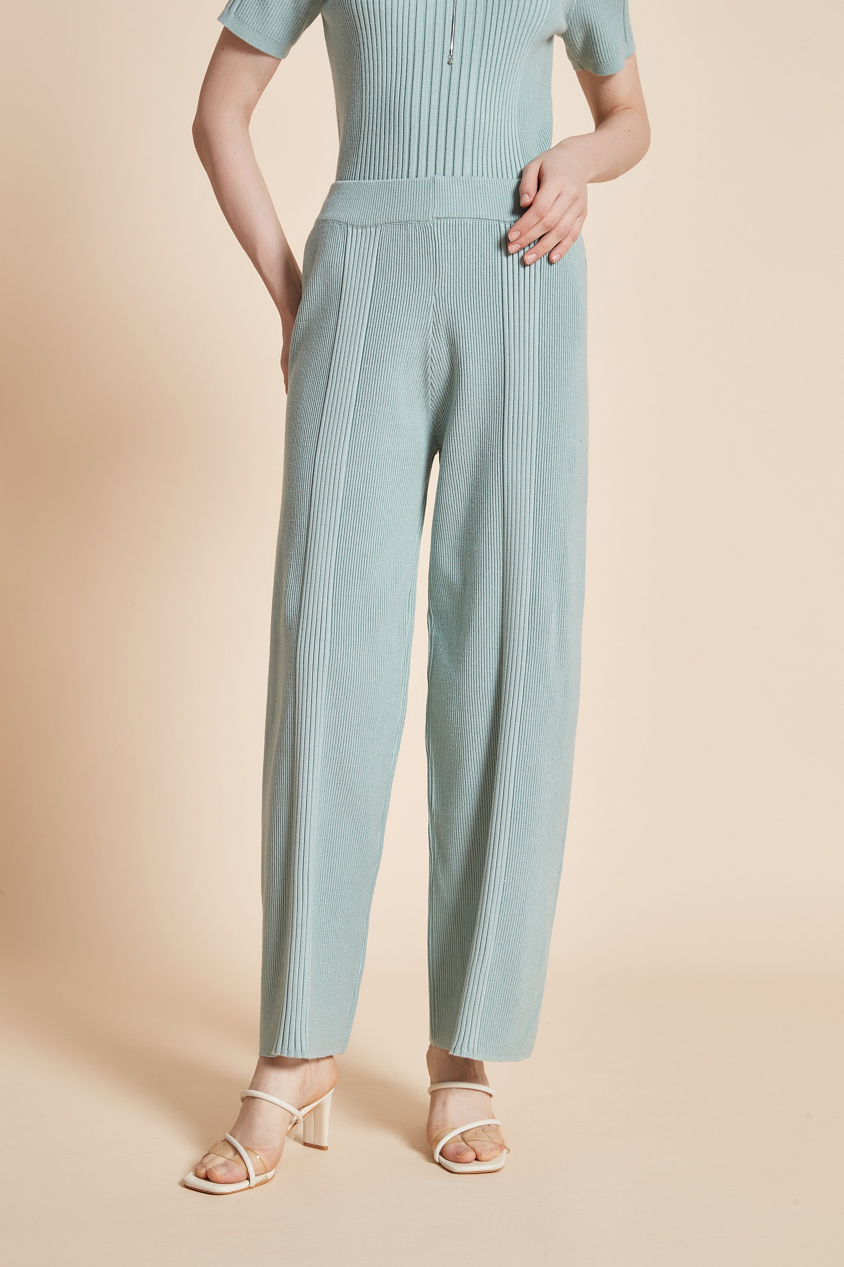 يولا بنطلون نسائي طويل برجل واسعة سادة