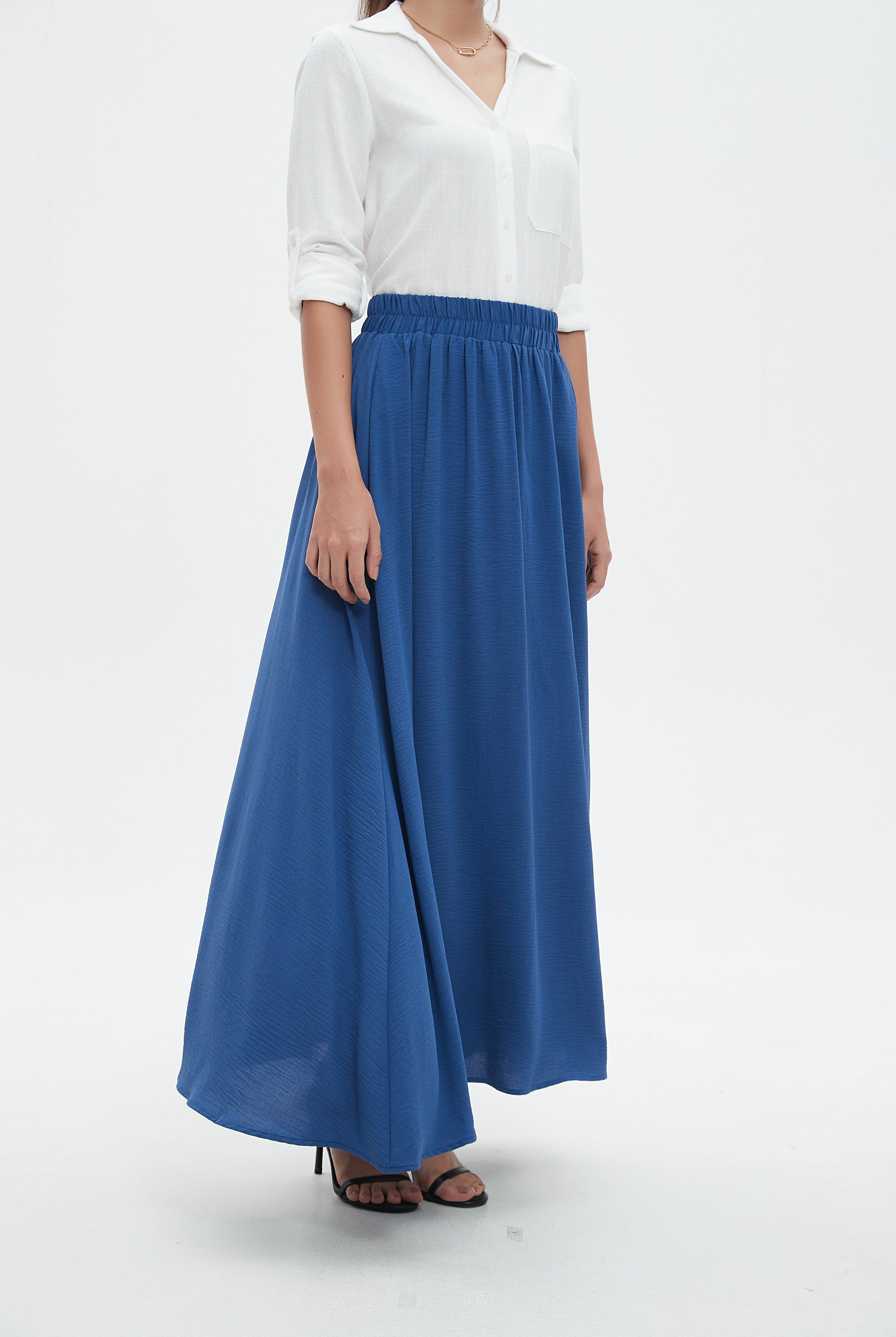 نتشي تنورة طويلة سادة كلاسيك