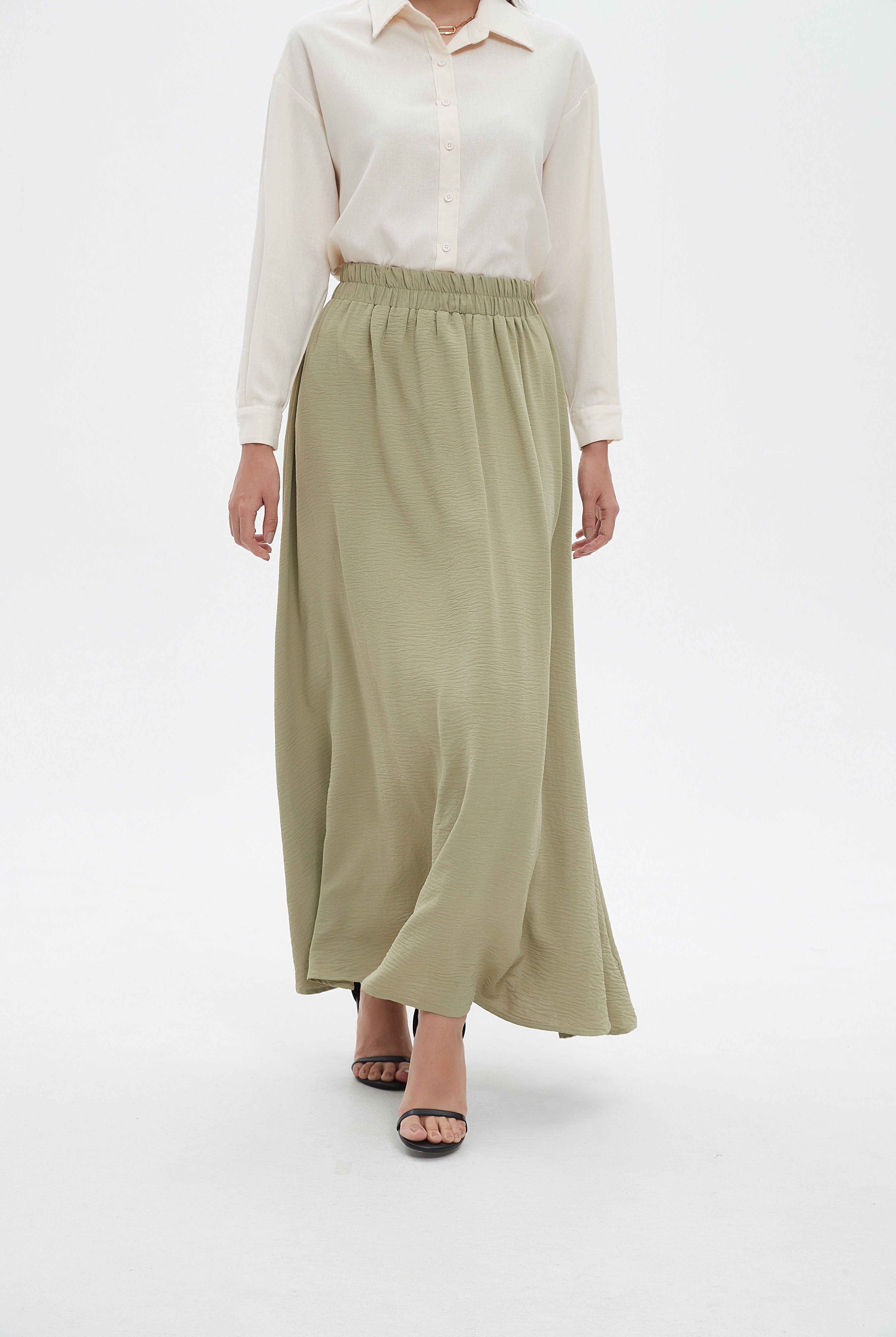 نتشي تنورة طويلة سادة كلاسيك