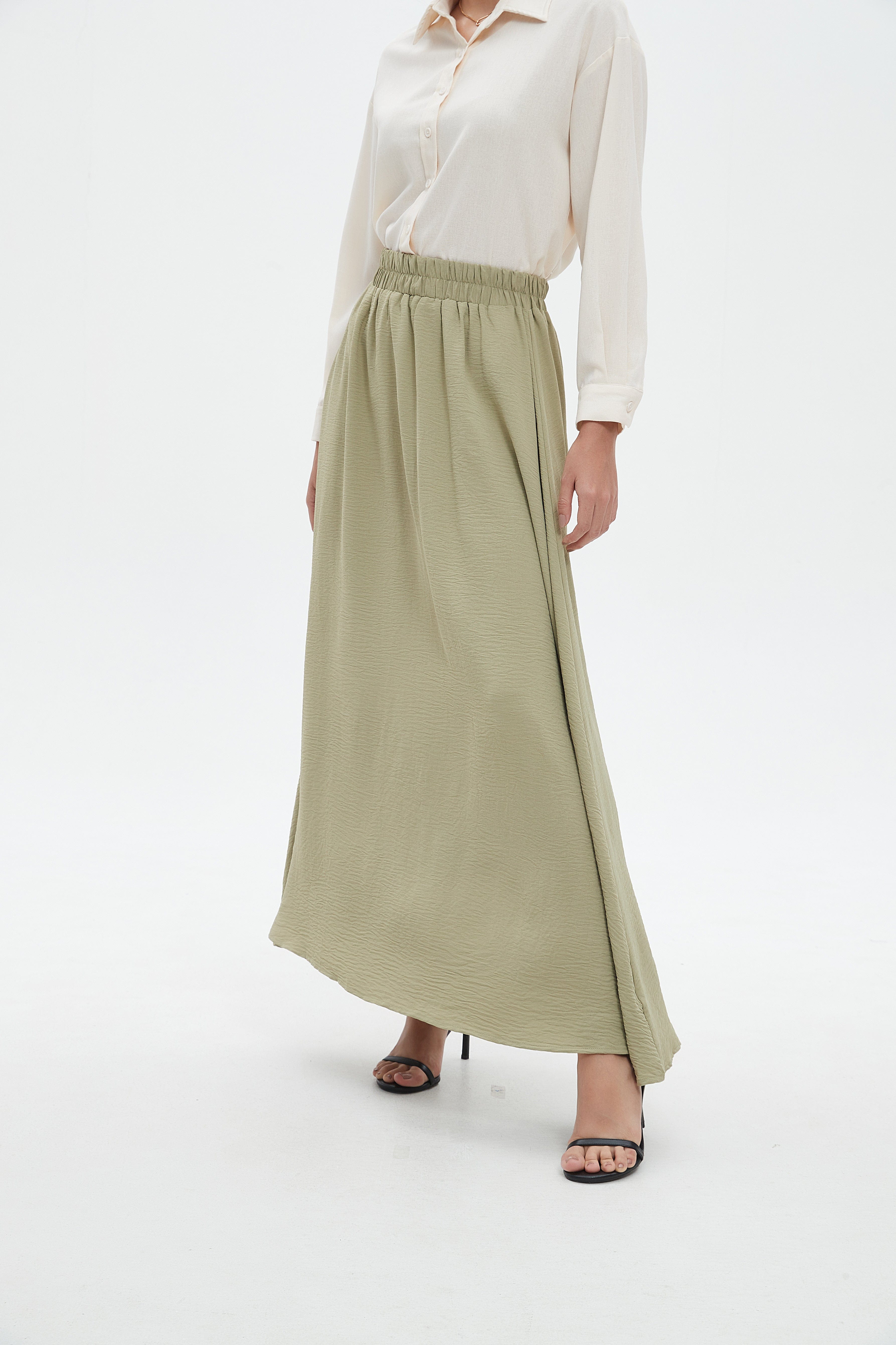 نتشي تنورة طويلة سادة كلاسيك