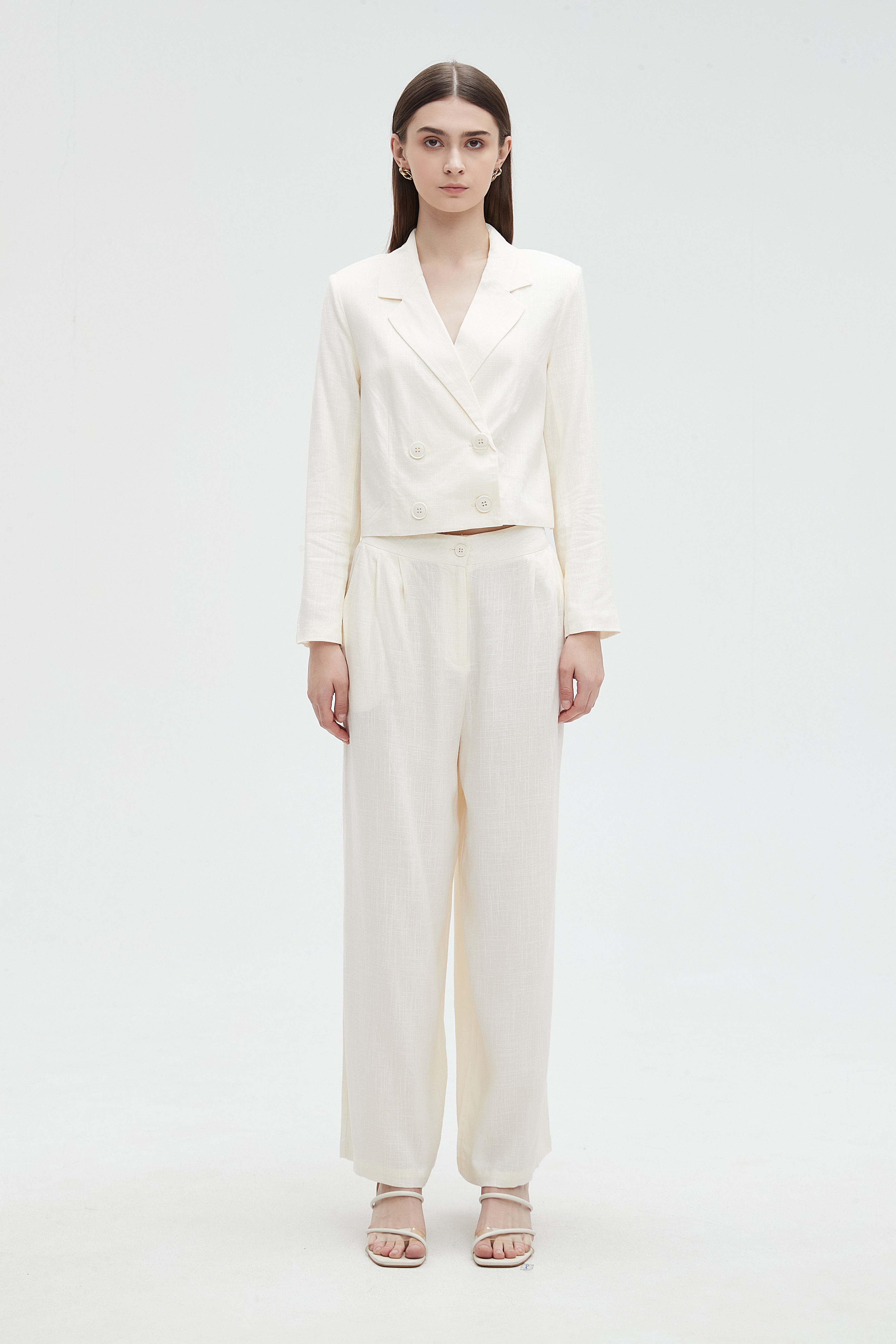 ميكا بنطلون نسائي طويل ساده بجيوب