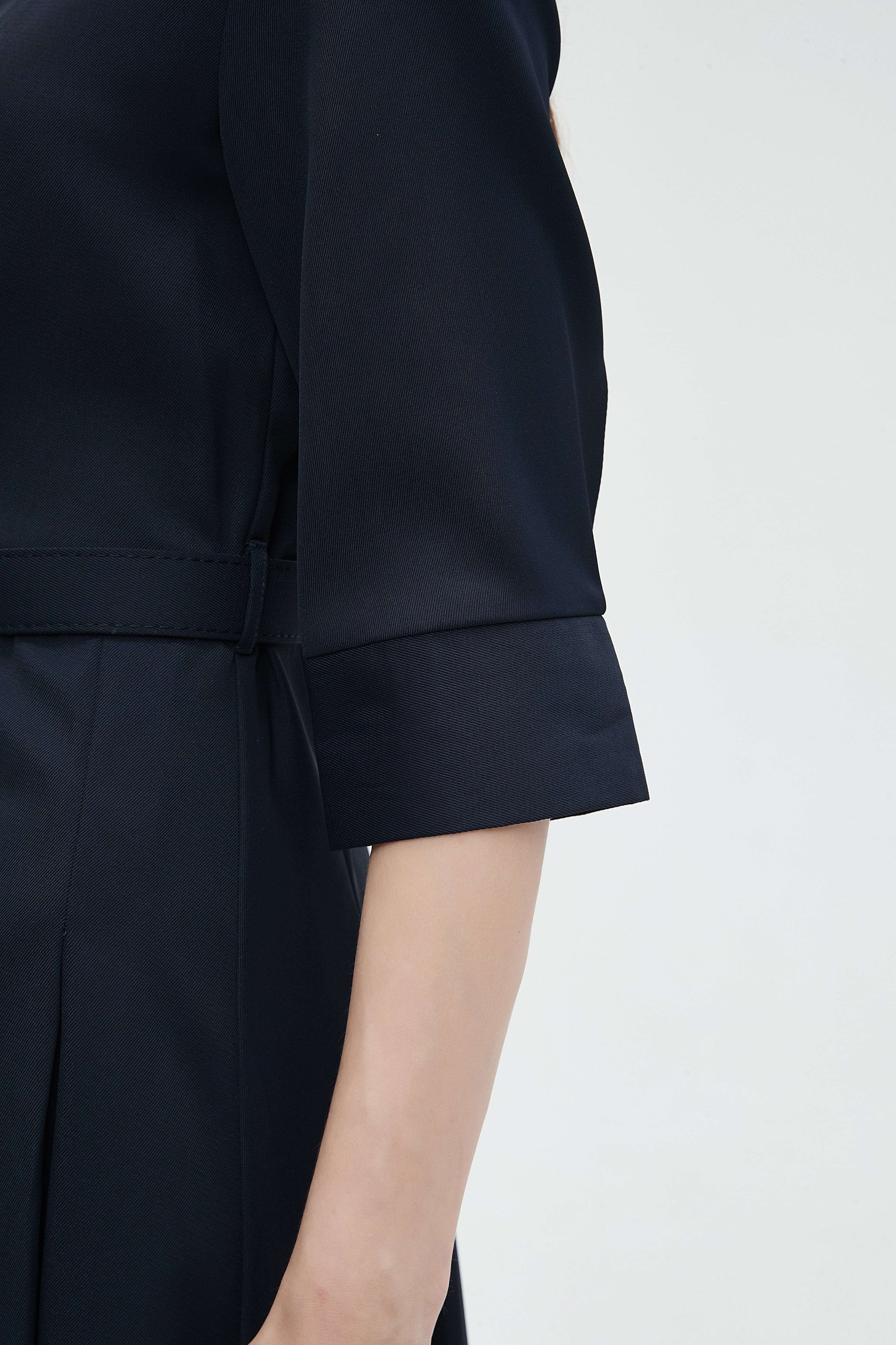 ميكا بلوزة نسائية بياقة 3/4 كم