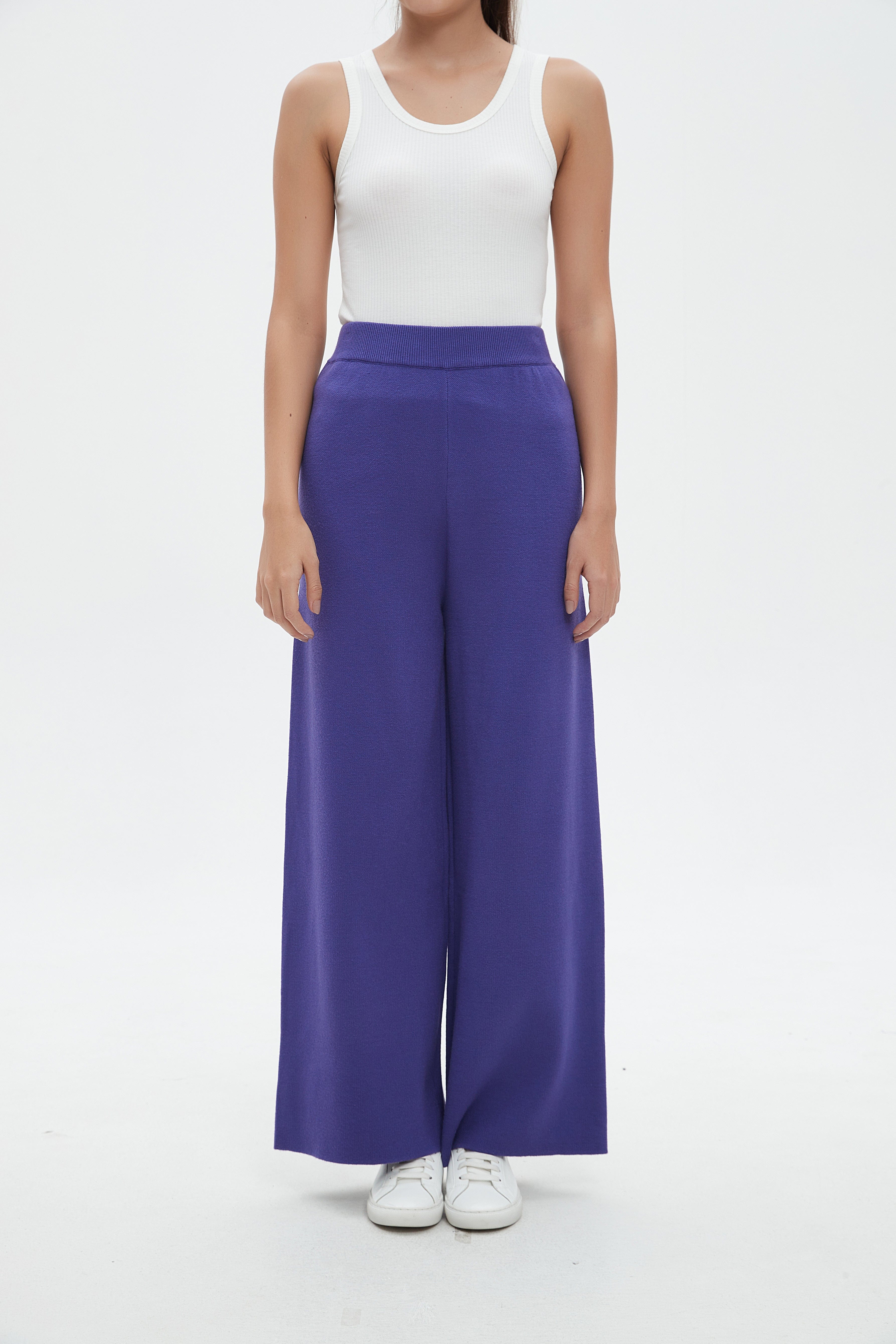 نتشي بنطلون سادة واسع طويل نسائي