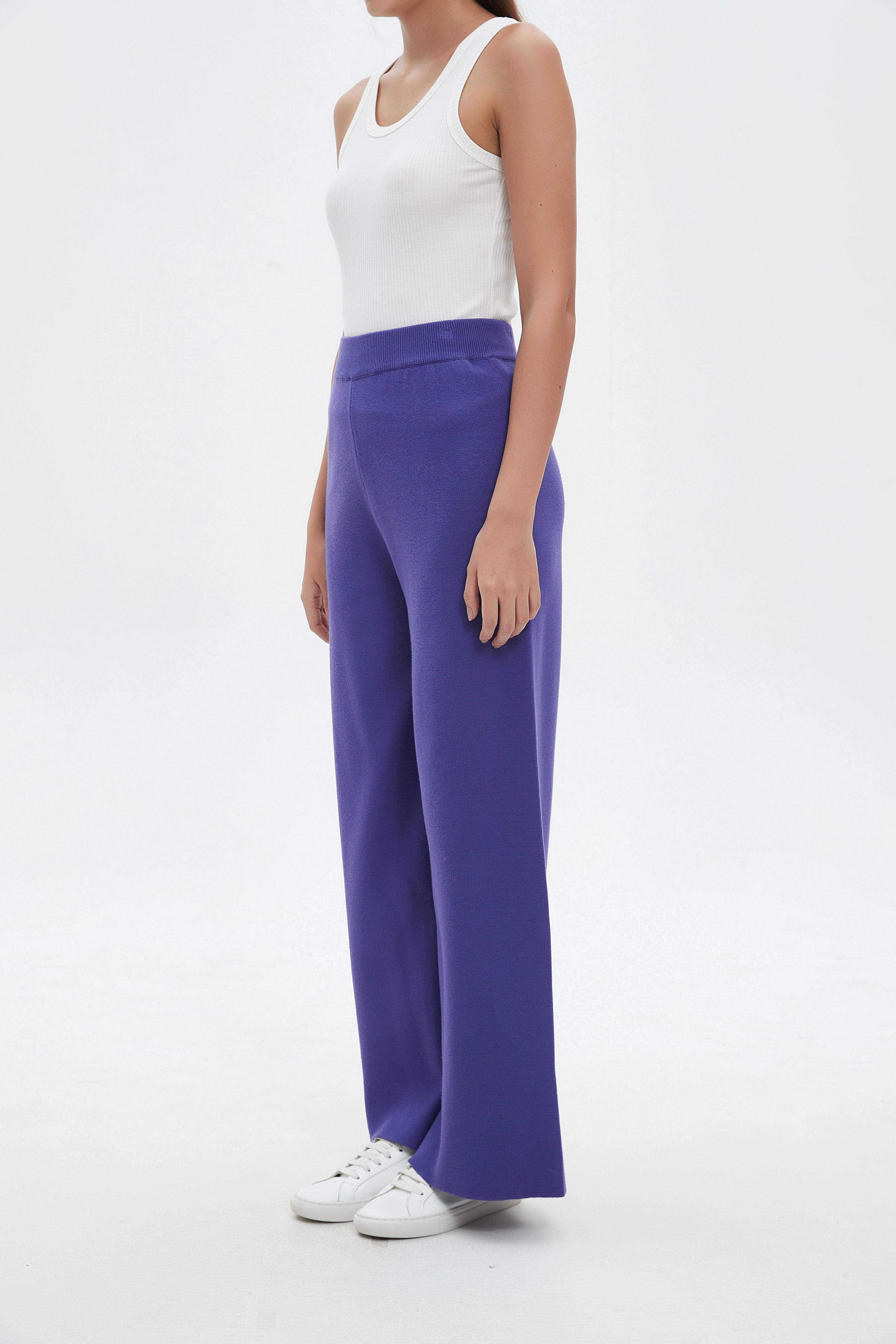 نتشي بنطلون سادة واسع طويل نسائي