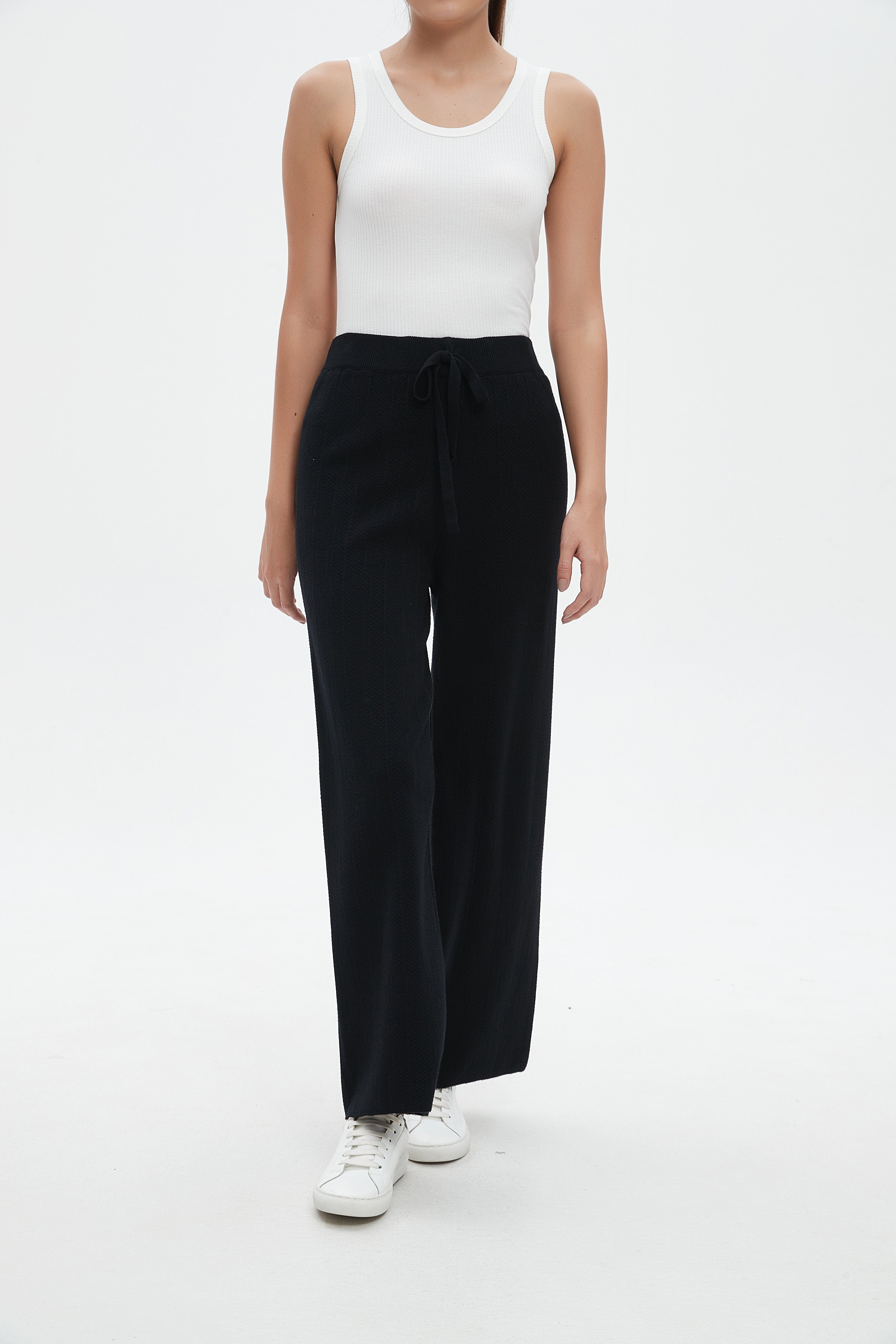 نتشي بنطلون سادة واسع طويل نسائي