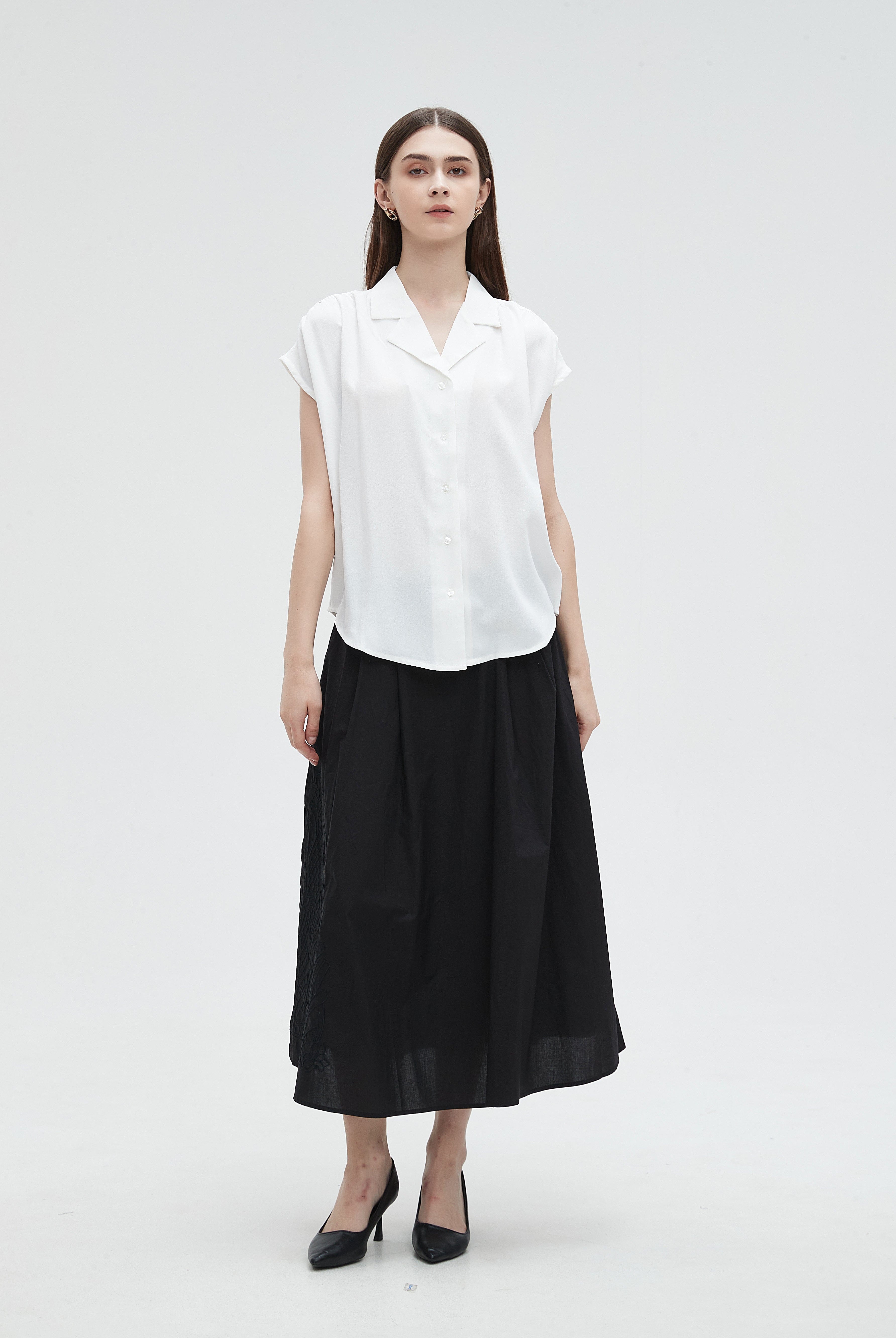 ميكا تنورة ميدي نسائية سادة