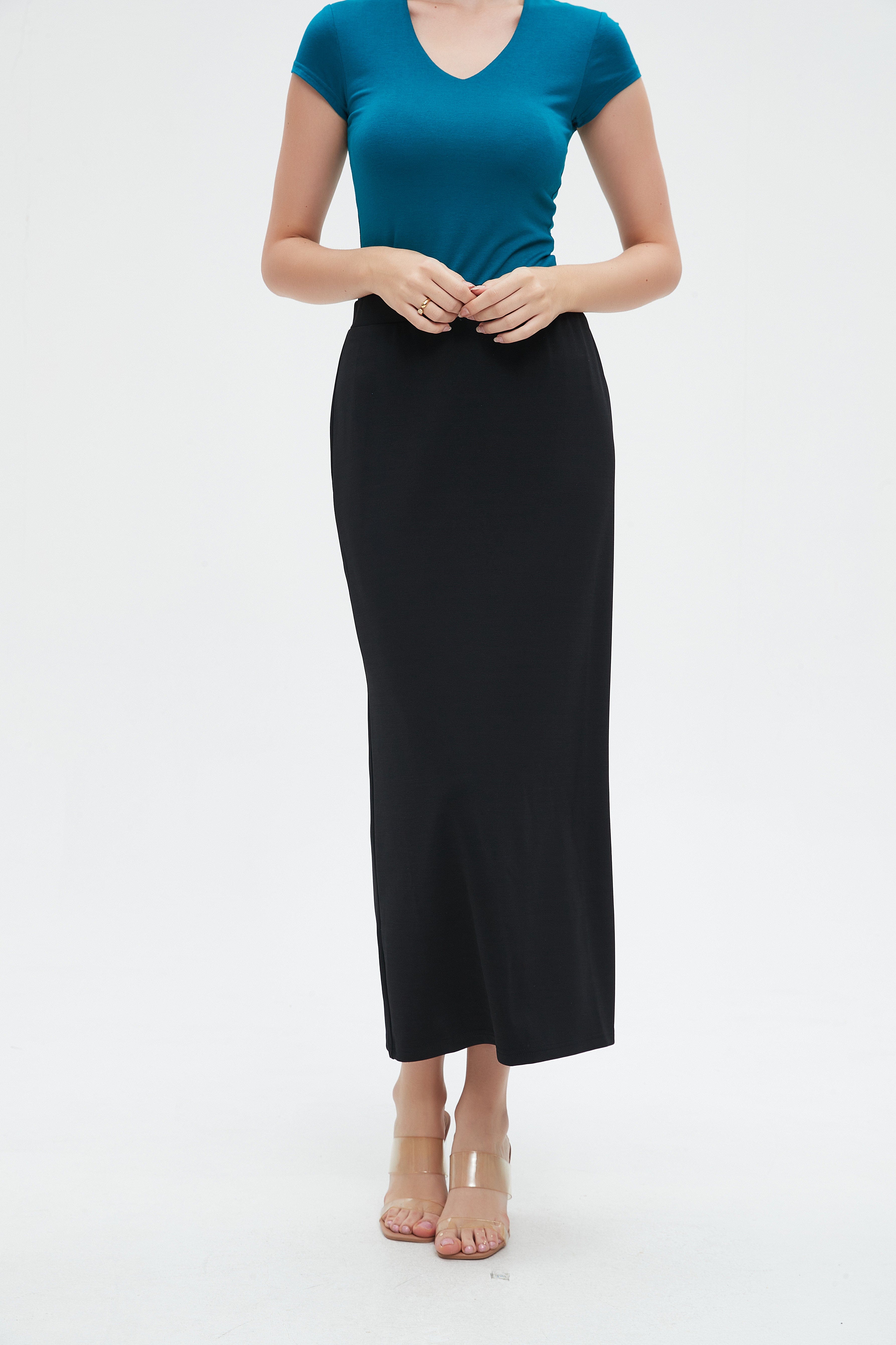 نتشي تنورة نسائي ميدي ساده طويلة