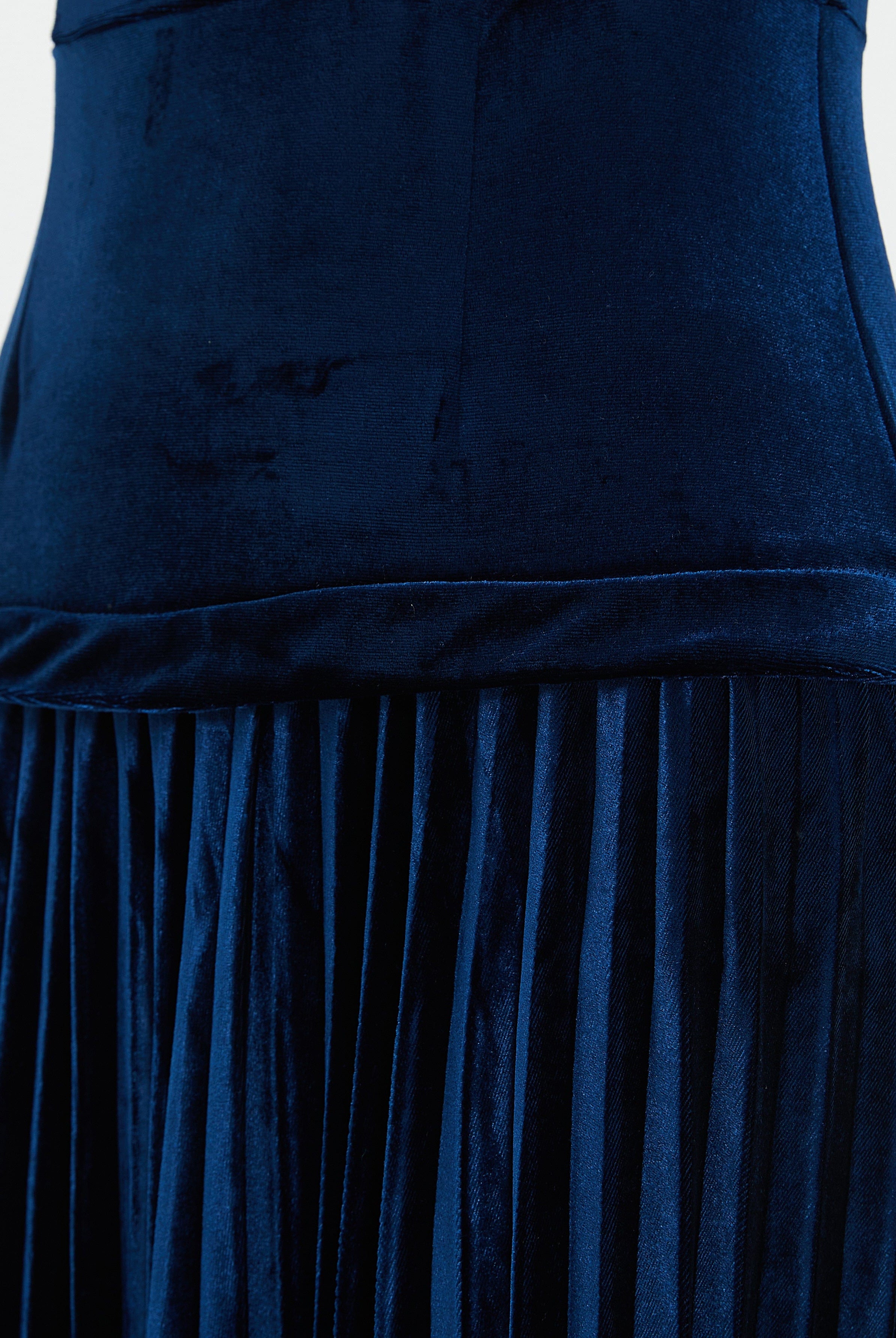 نتشي فستان ماكسي كم طويل سادة مخصر نسائي