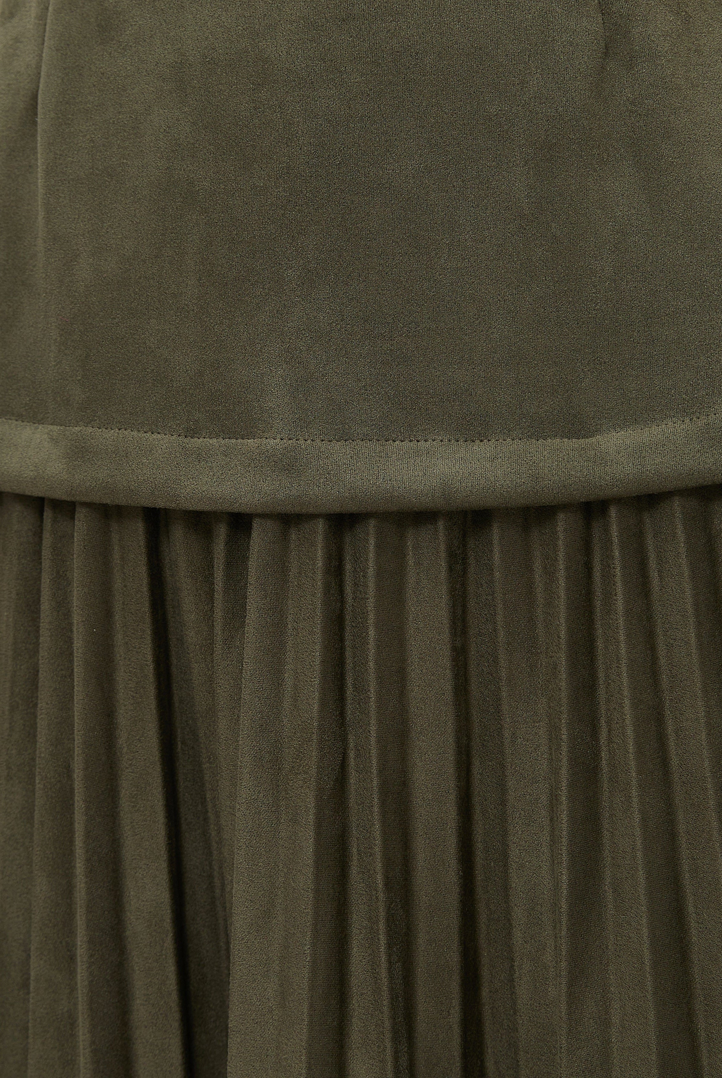 نتشي فستان نسائي سادة نصف كشكش واكمام قصيرة