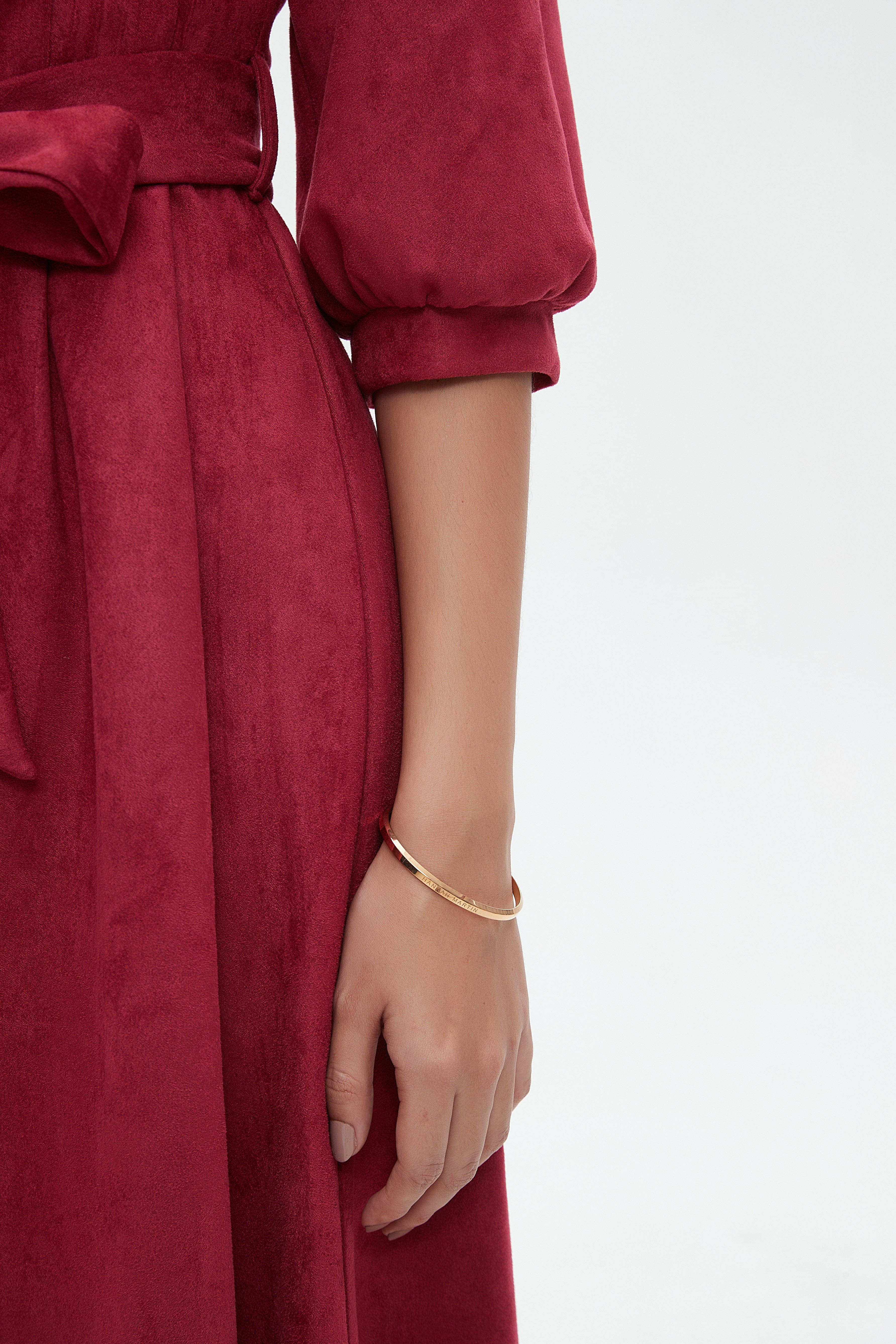 نتشي فستان نسائي ميدي 3/4 كم برباط على الخصر سادة