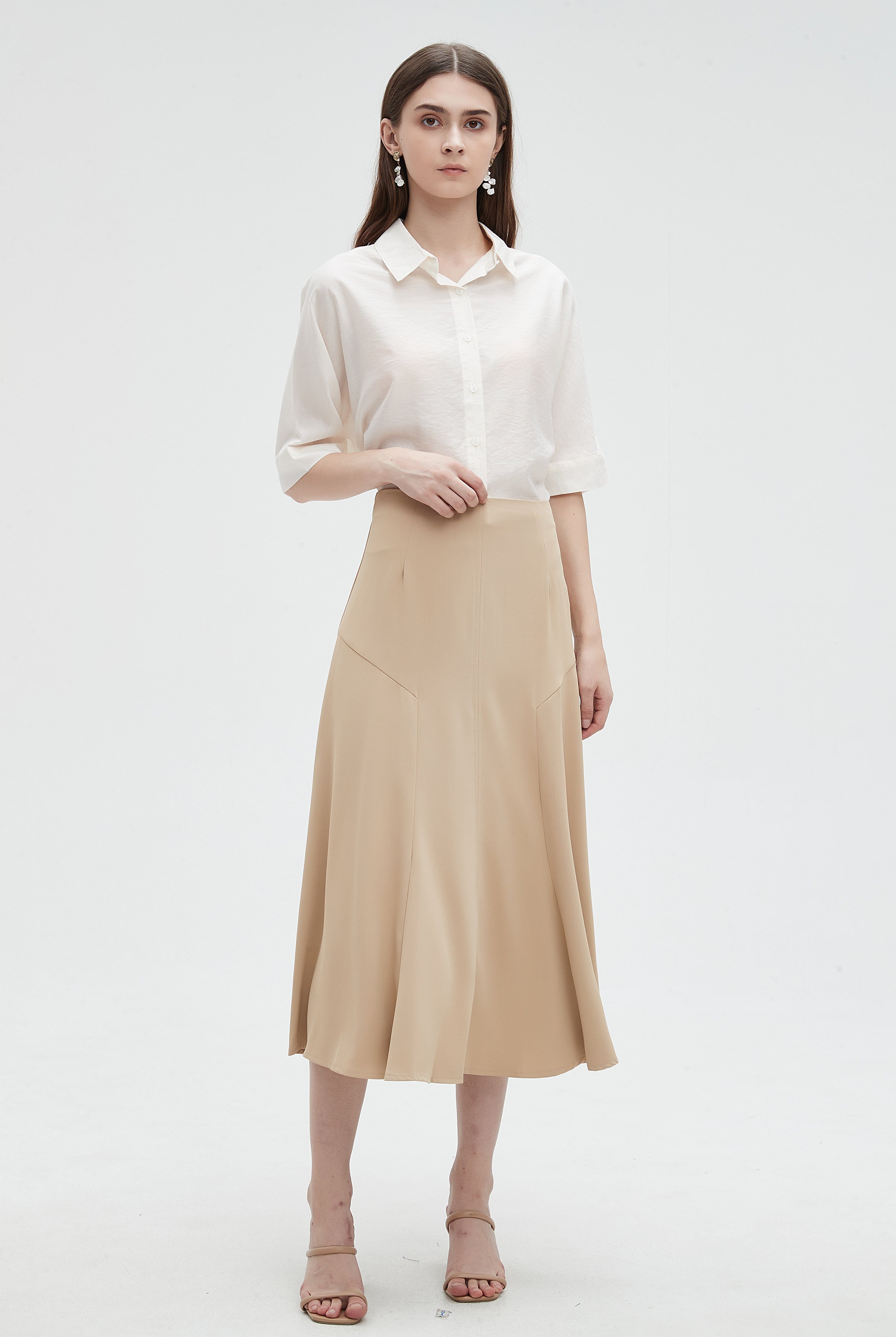 ميكا بلوزة نسائية 3/4 كم بياقه