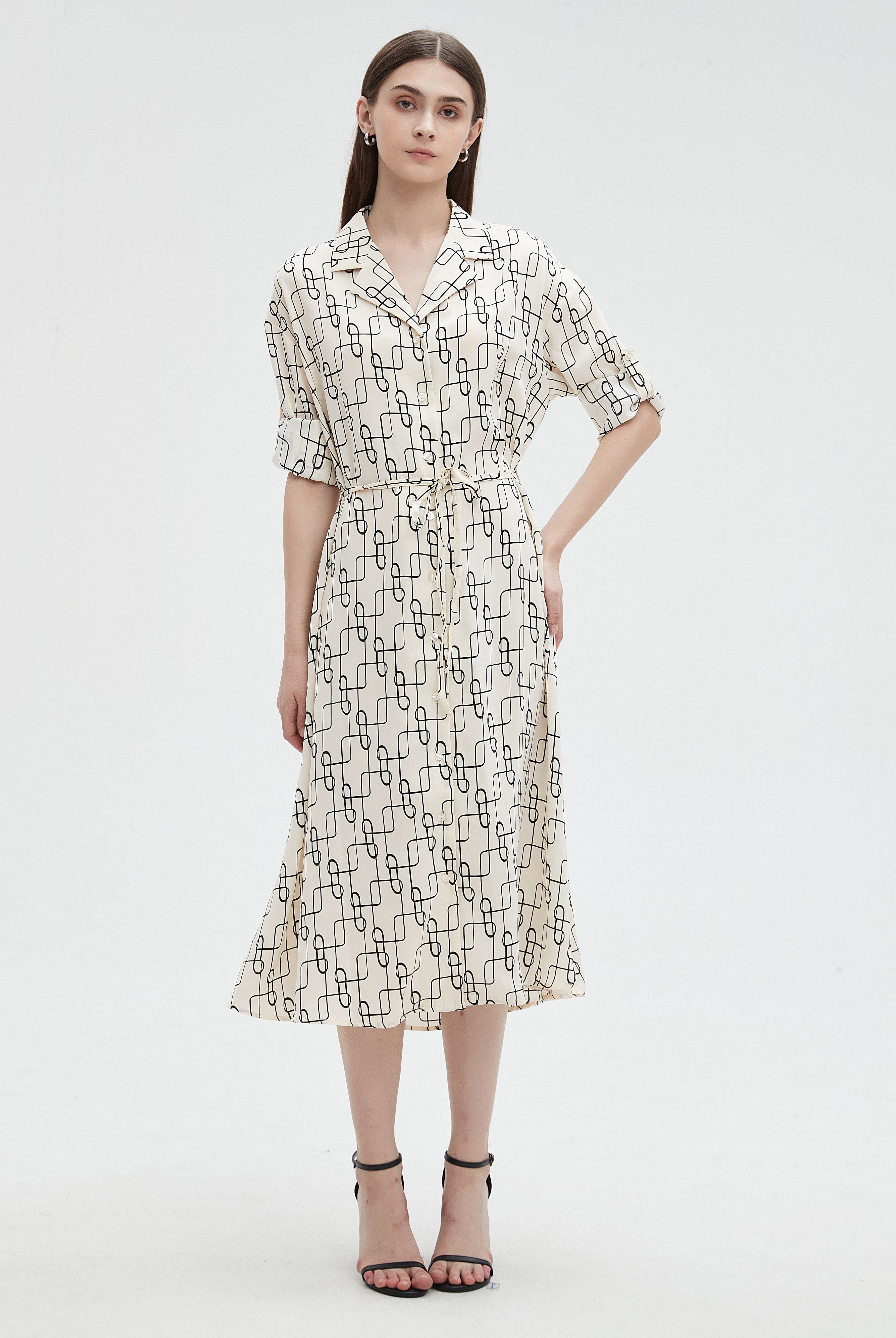 ميكا بلوزة نسائية بكم طويل وياقة طويلة