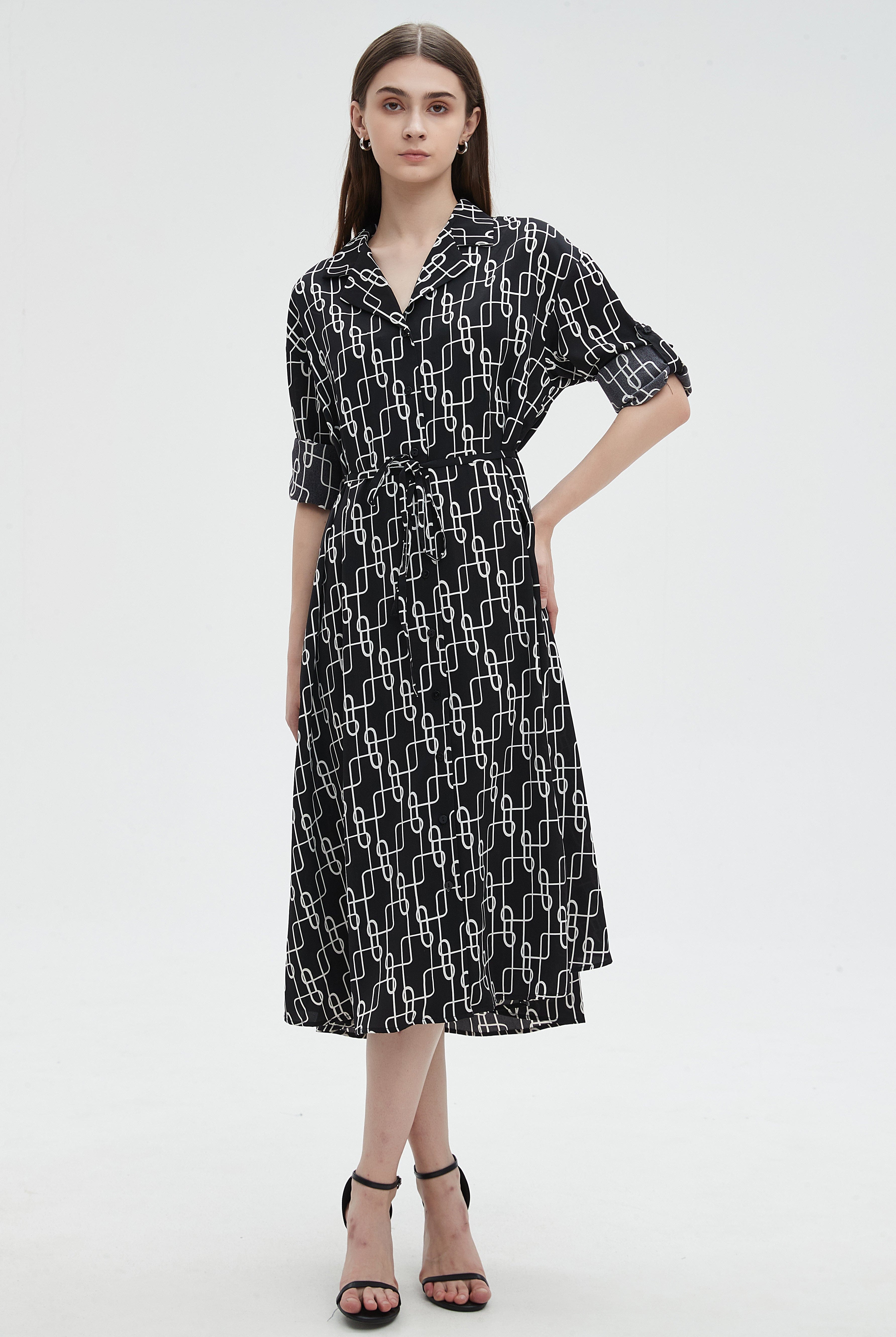 ميكا بلوزة نسائية بكم طويل وياقة طويلة