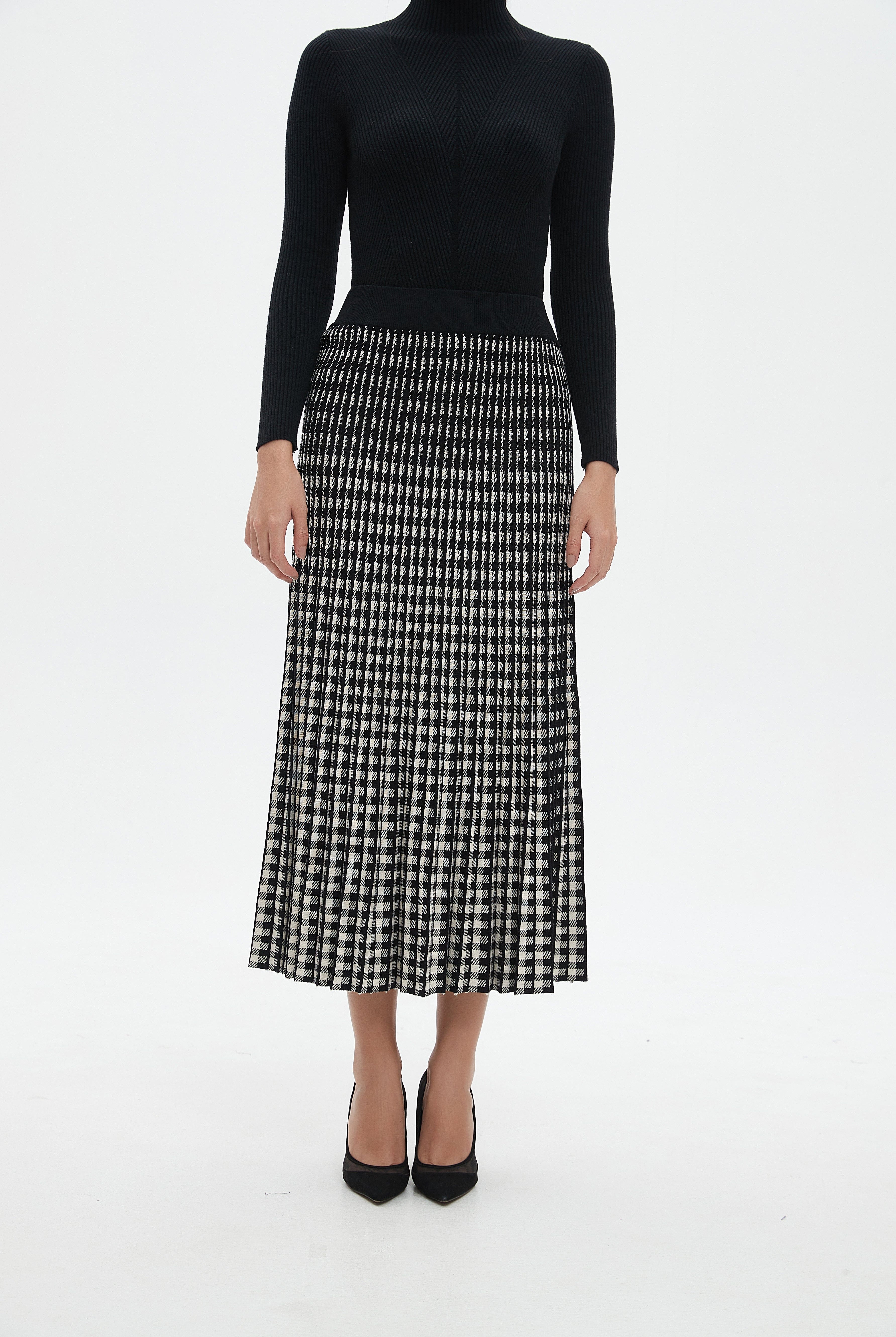 نتشي تنورة ميدي هاي ويست مطبوعة