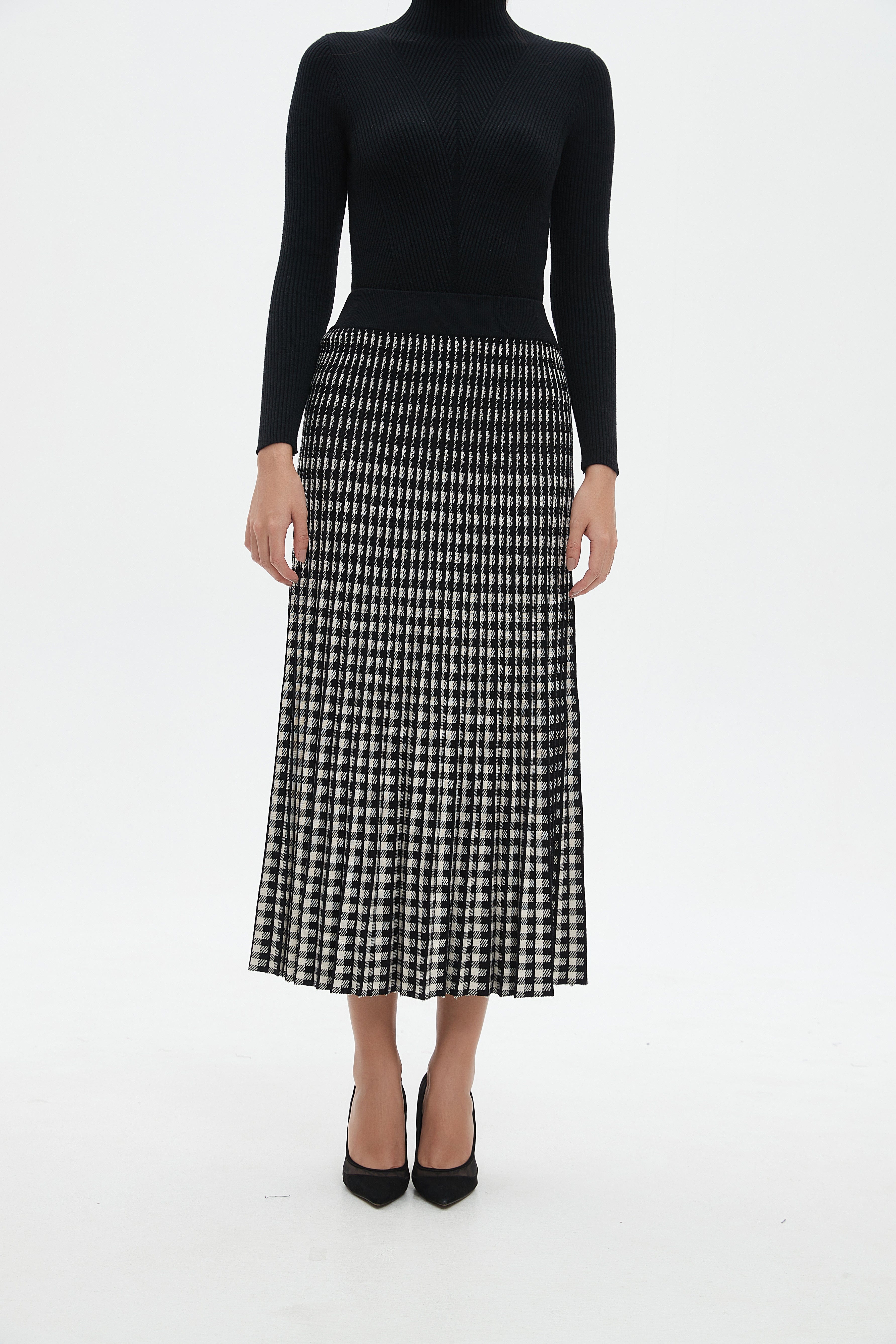 نتشي تنورة ميدي هاي ويست مطبوعة