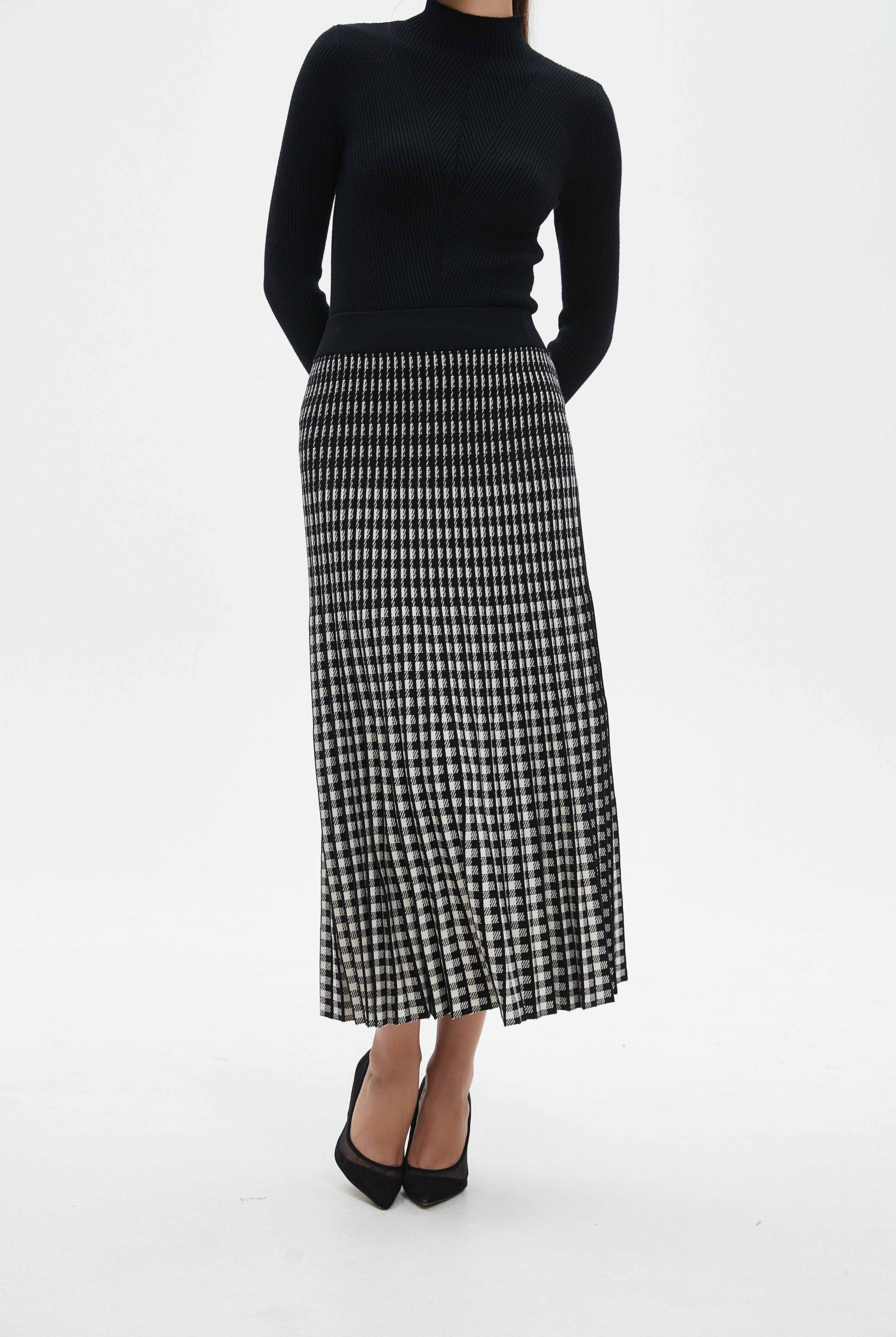 نتشي تنورة ميدي هاي ويست مطبوعة