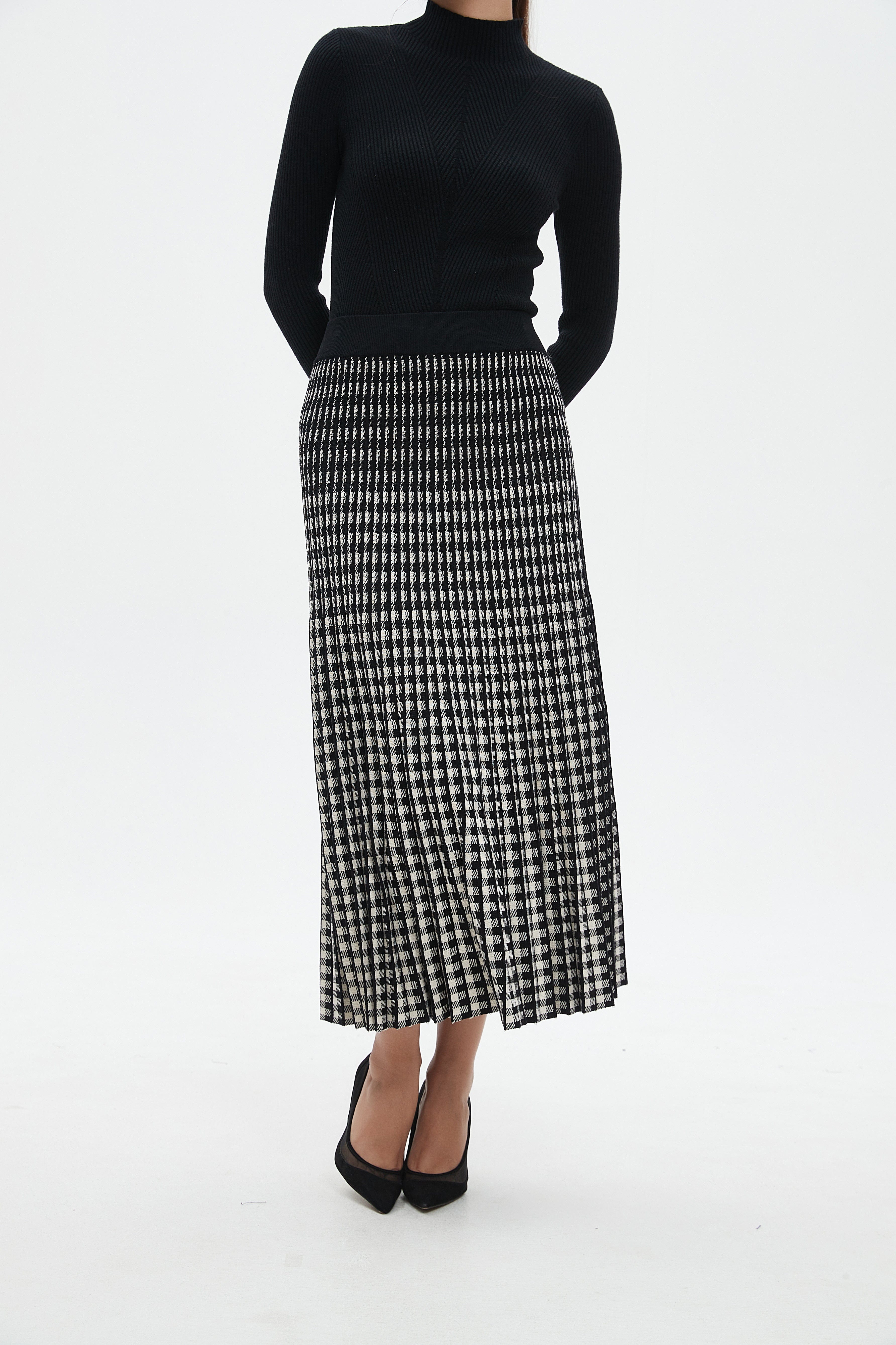 نتشي تنورة ميدي هاي ويست مطبوعة