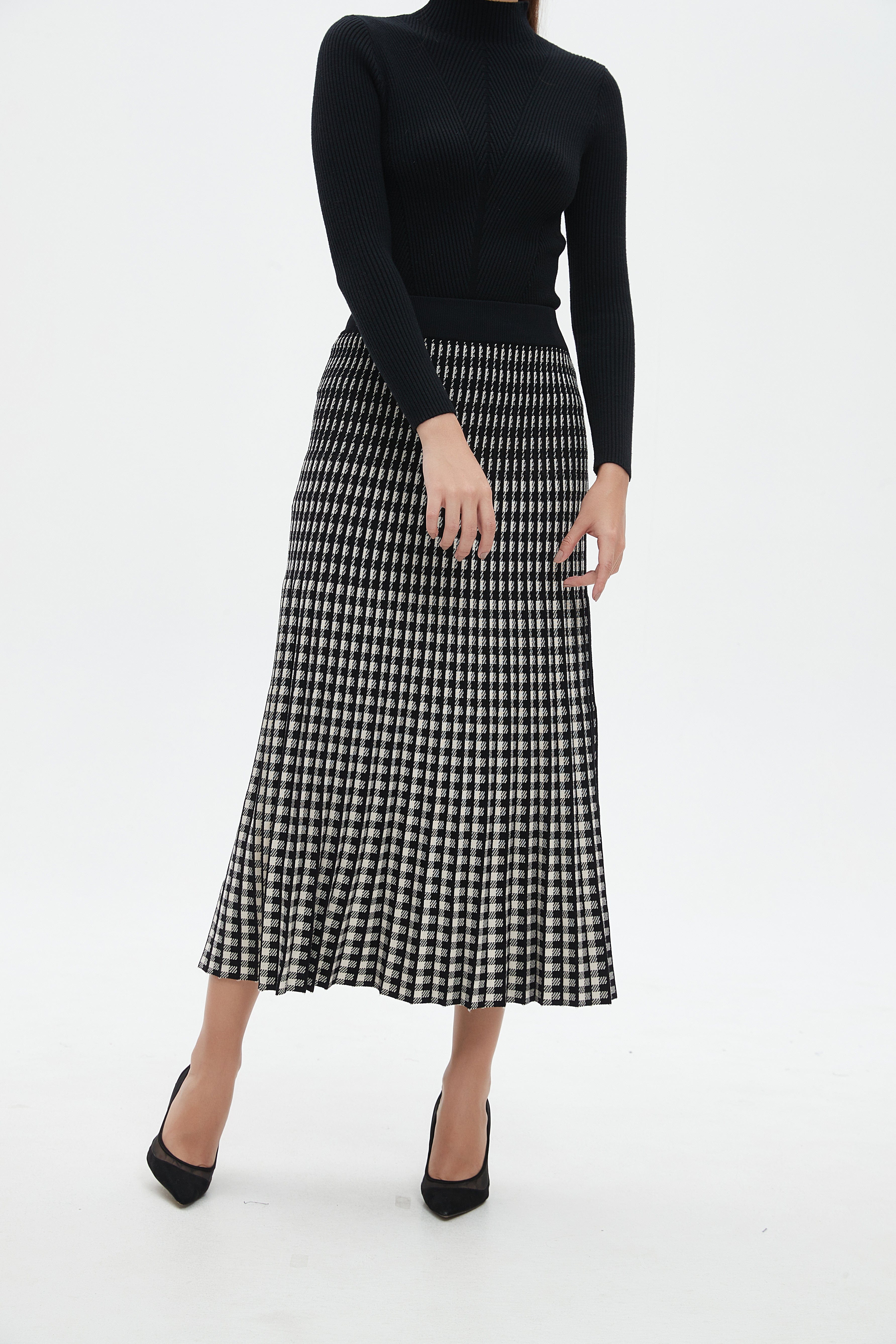 نتشي تنورة ميدي هاي ويست مطبوعة