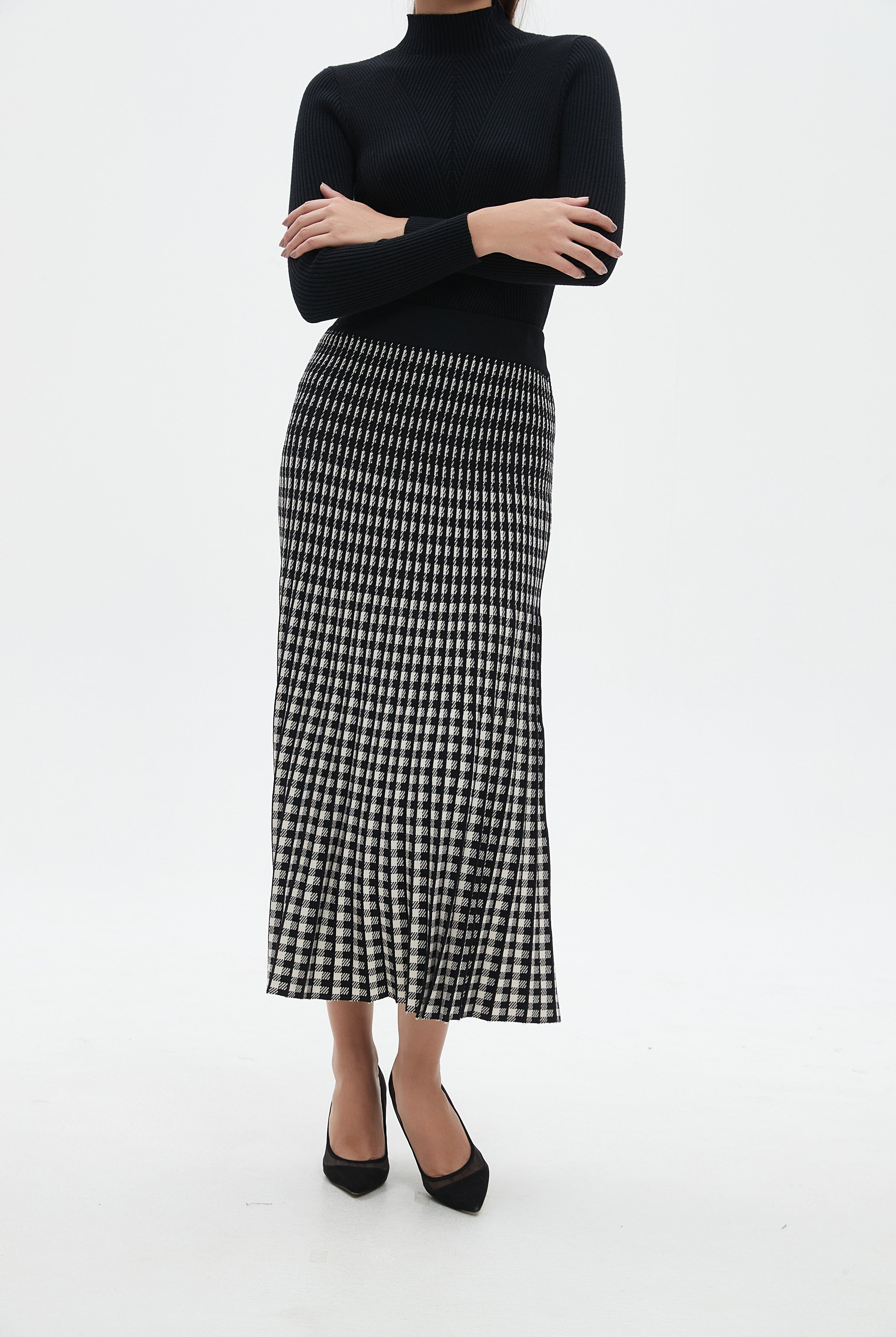 نتشي تنورة ميدي هاي ويست مطبوعة