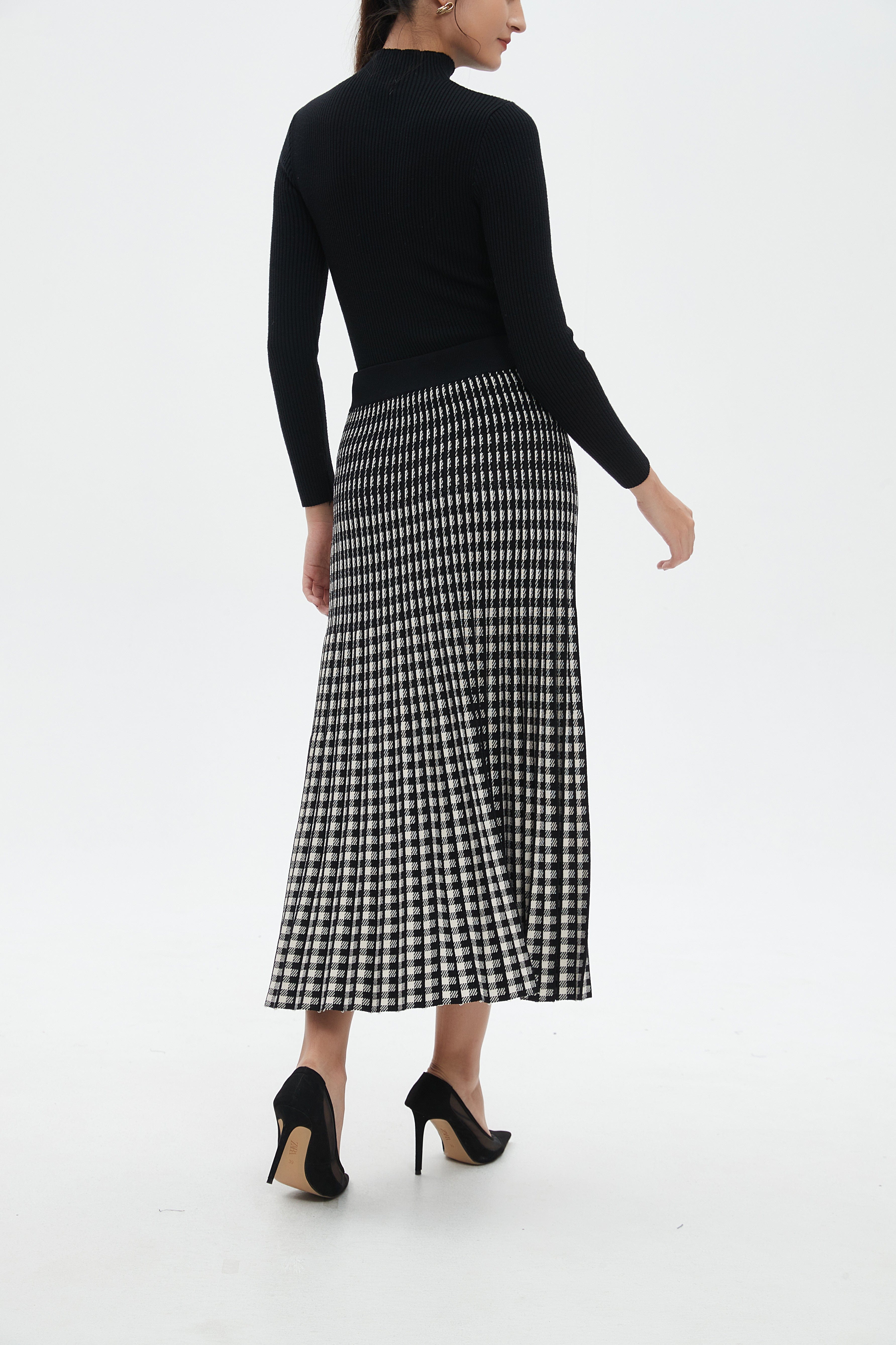 نتشي تنورة ميدي هاي ويست مطبوعة