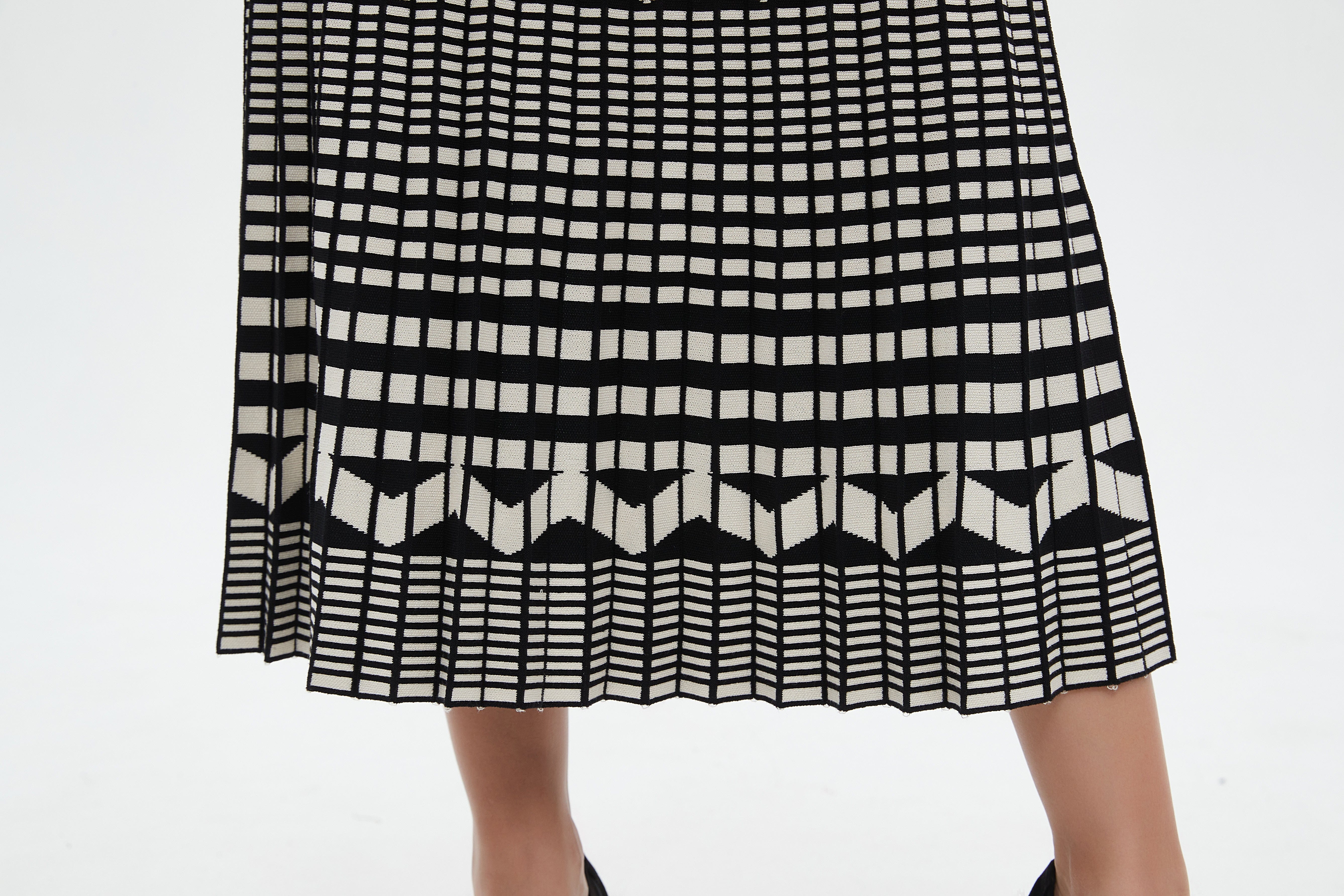 نتشي تنورة ميدي نسائية منسوجة