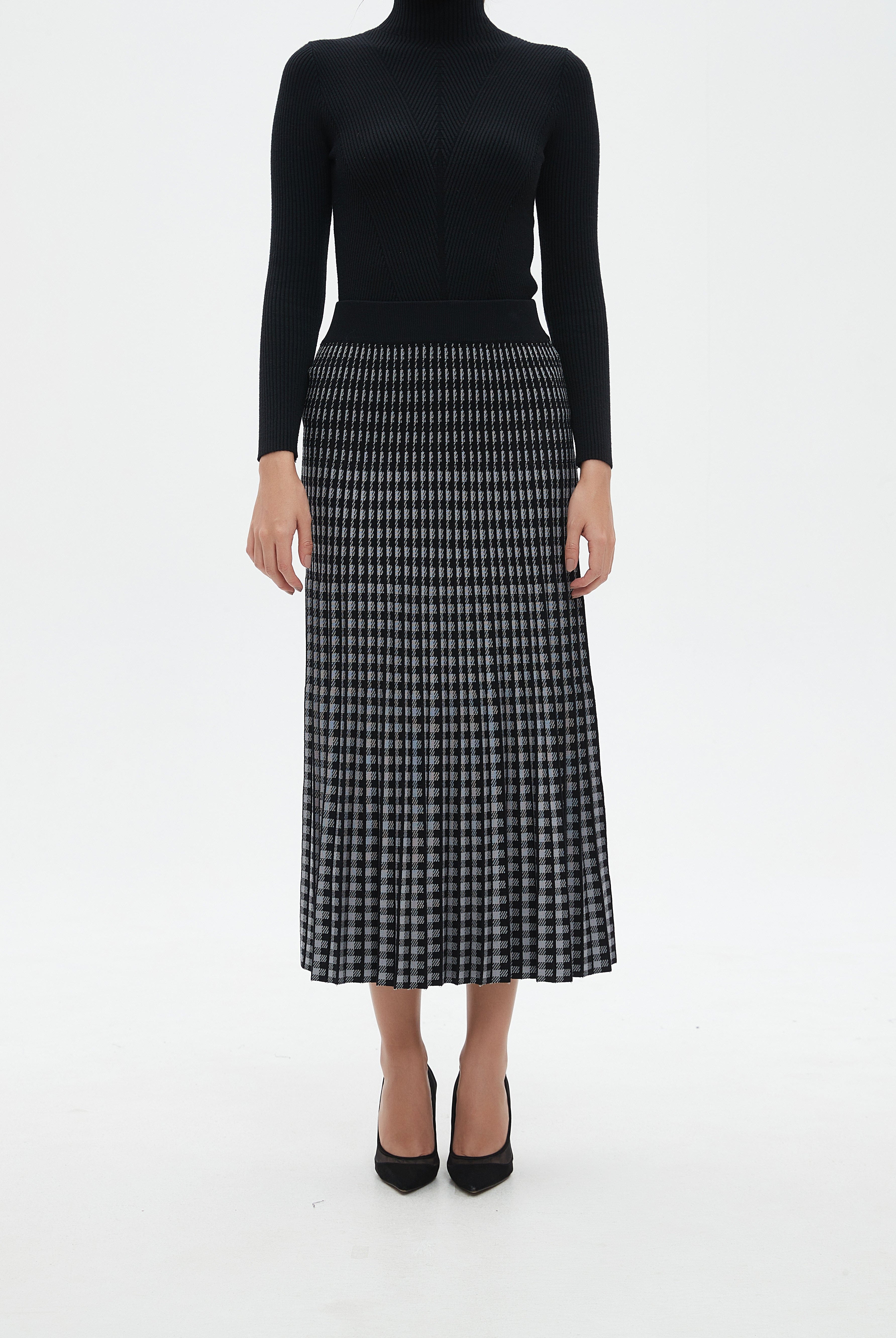 نتشي تنورة ميدي هاي ويست مطبوعة